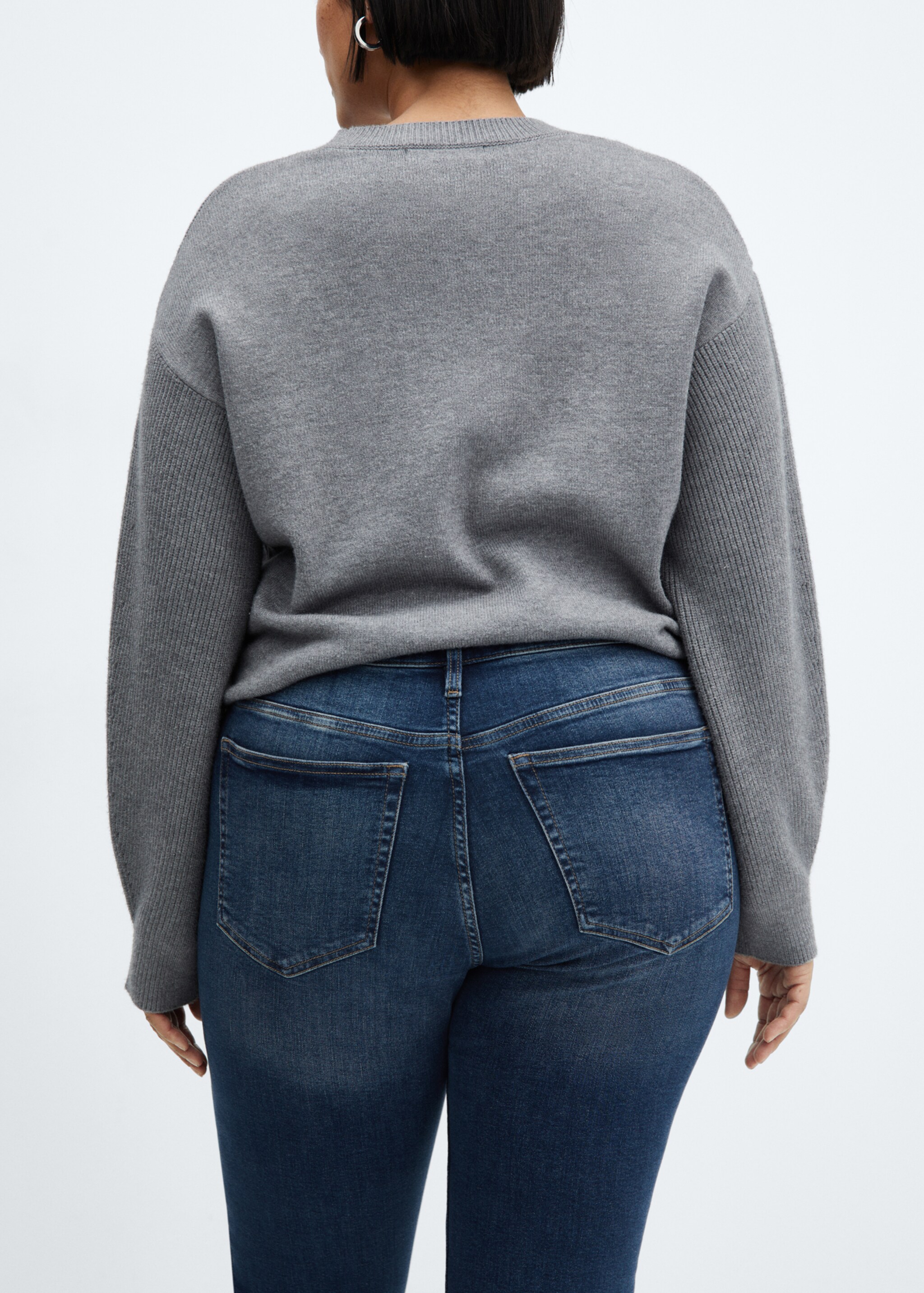 High-rise skinny jeans - Details of the article 4, Dark Blue. Ref: 67010290-00.