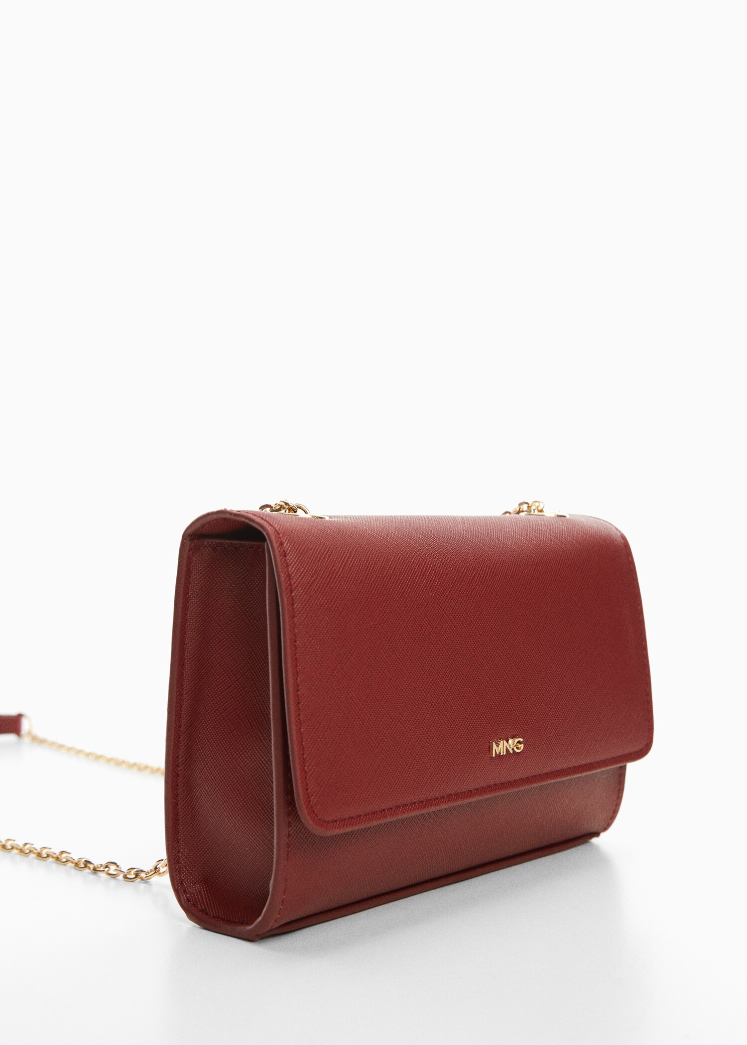 Saffiano-effect chain bag - Medium plane