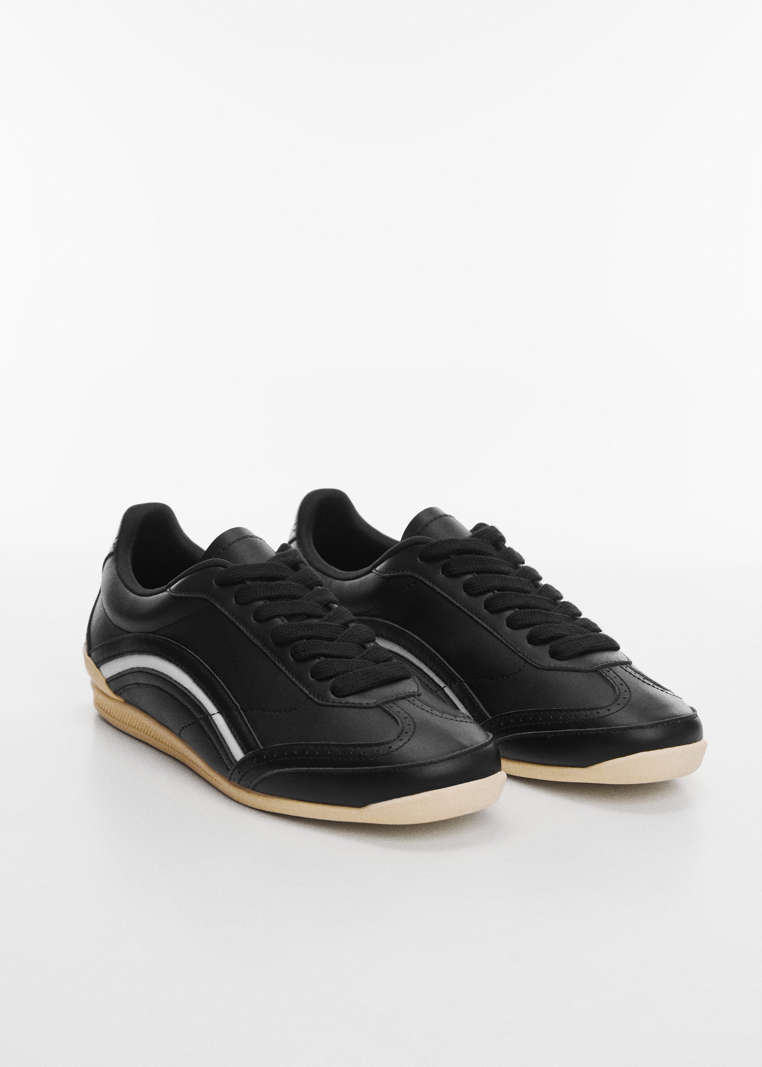 Leren vetersneakers Dames MANGO Suriname