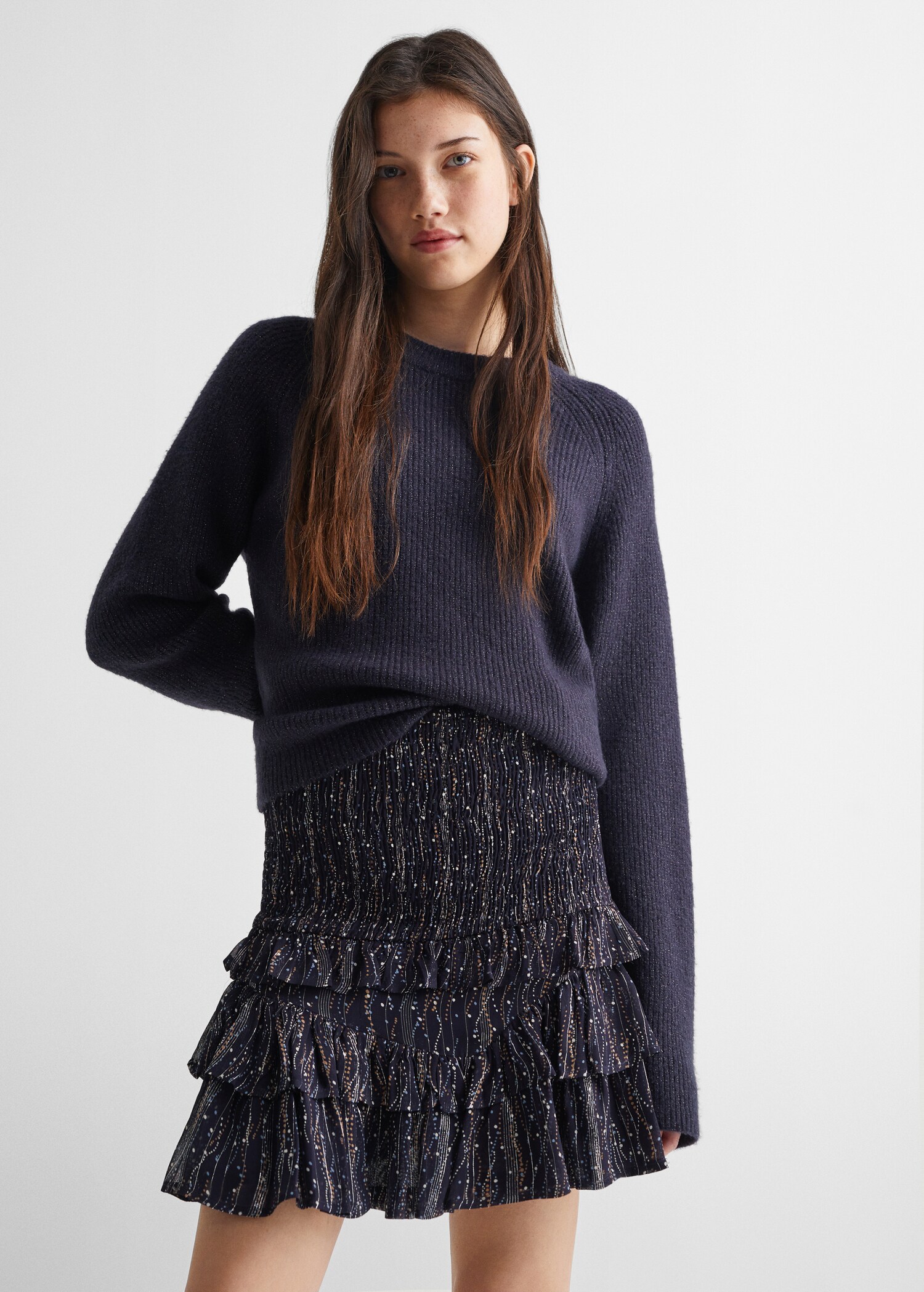 Printed ruffle skirt - Medium plane