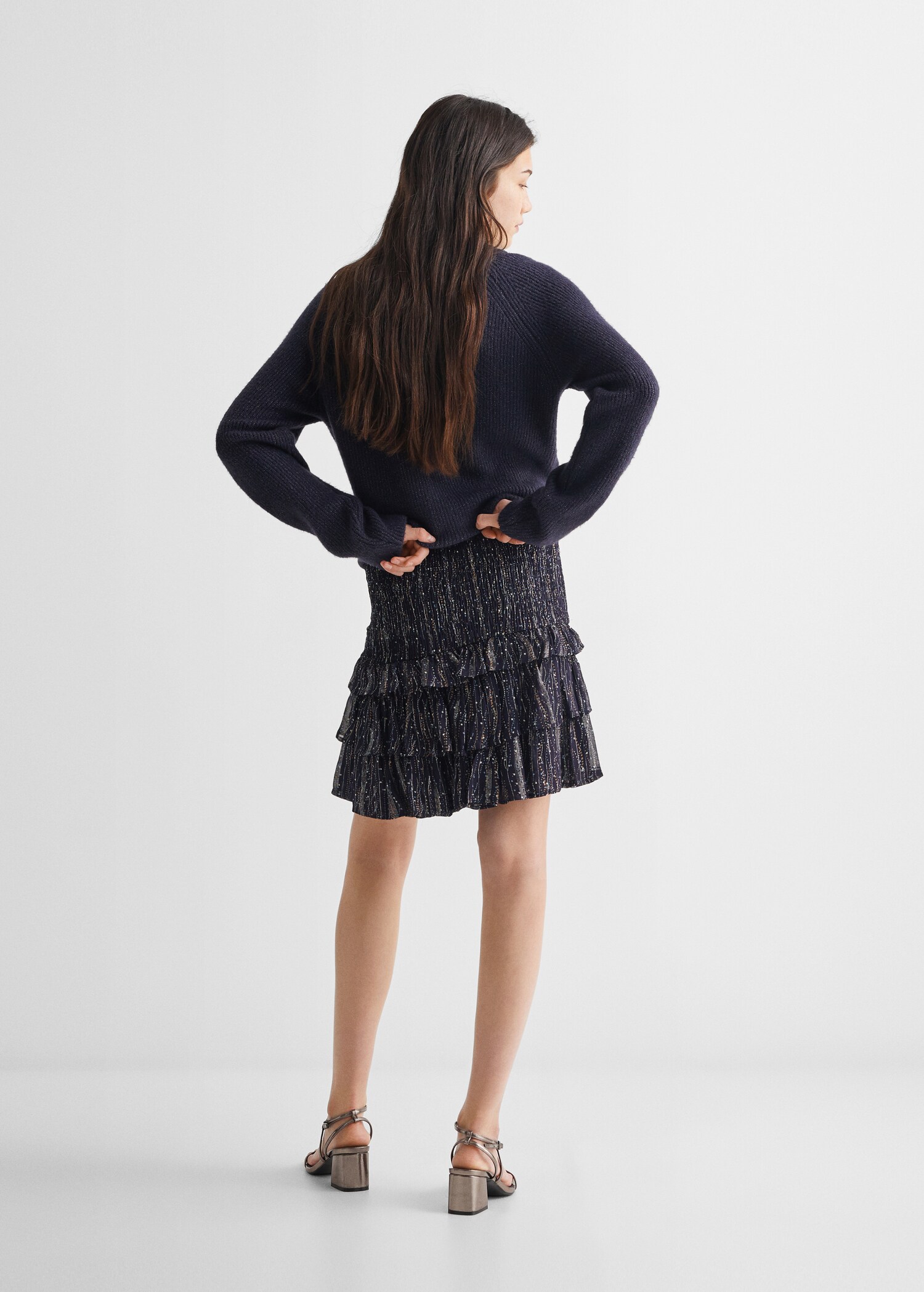 Printed ruffle skirt - Reverse of the article