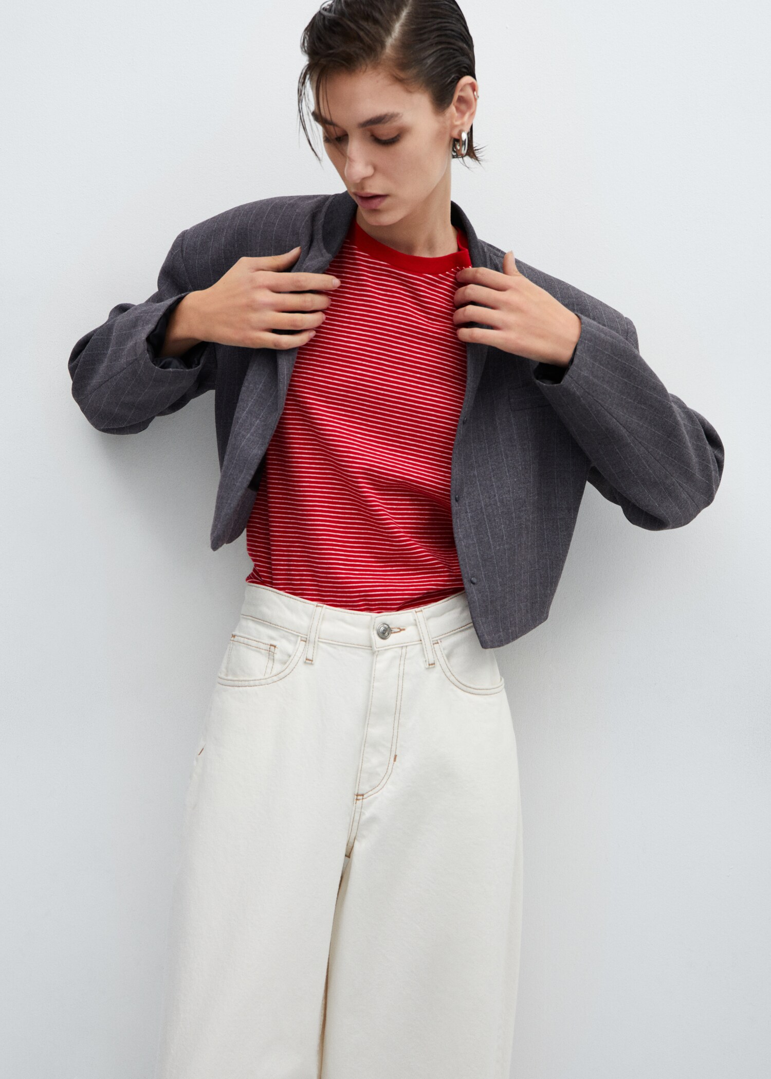 Striped cotton T-shirt - Details of the article 2