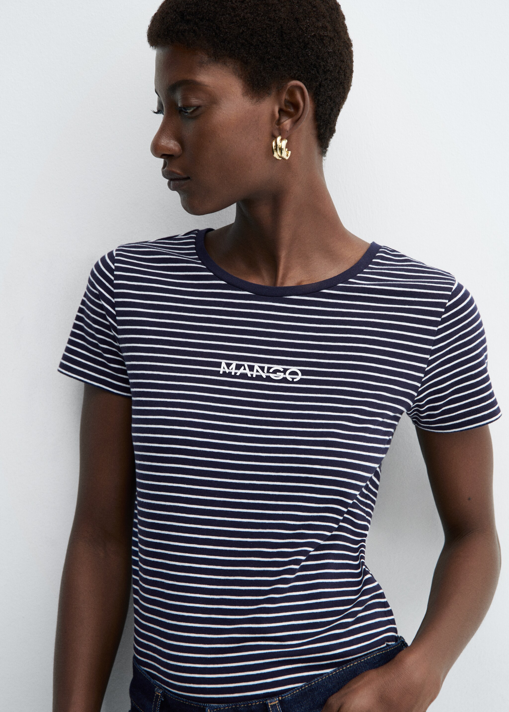 Striped logo T-shirt - Details of the article 1