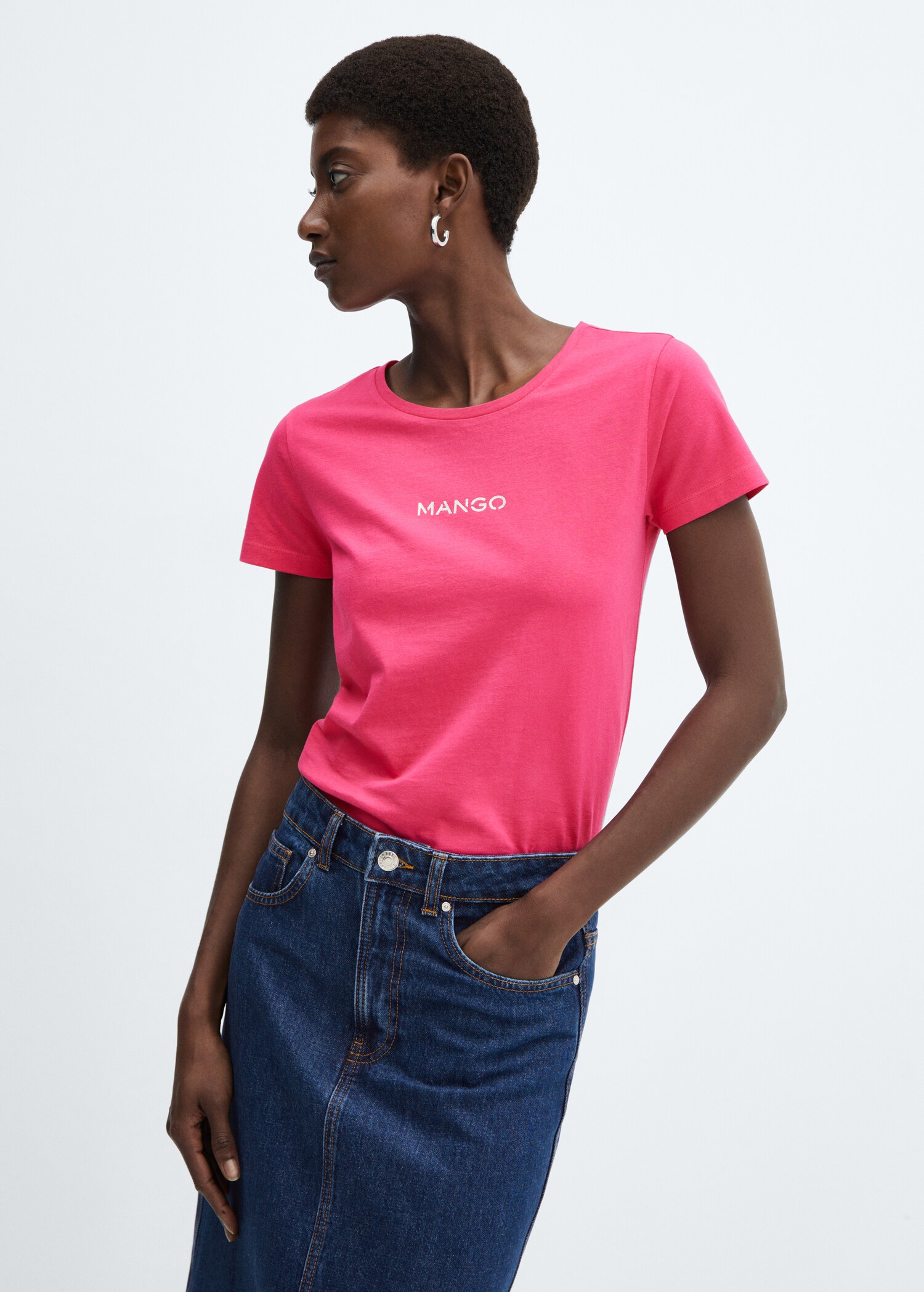 T-shirt logo en coton - Plan moyen