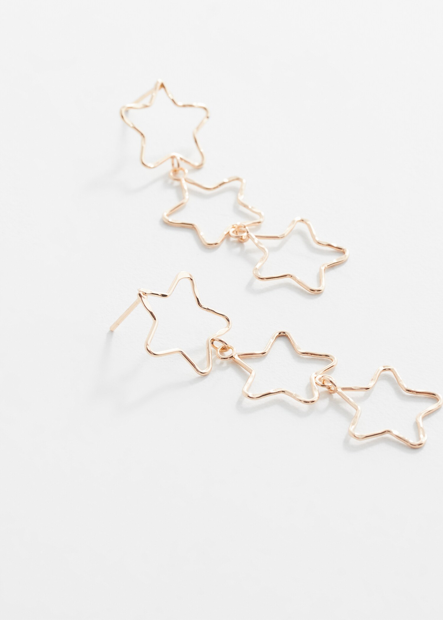 Long star earrings - Medium plane