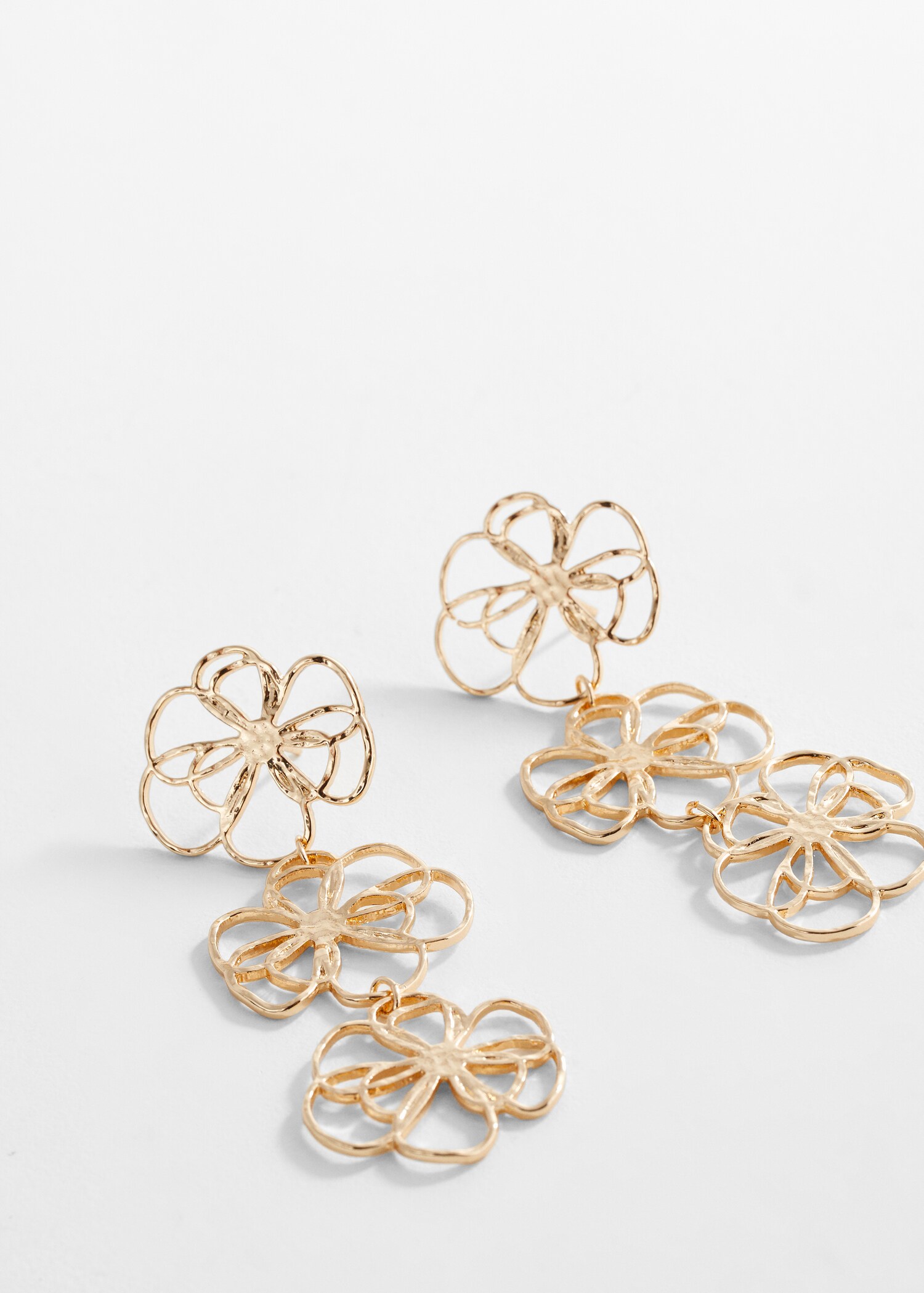 Flower pendant earrings - Medium plane
