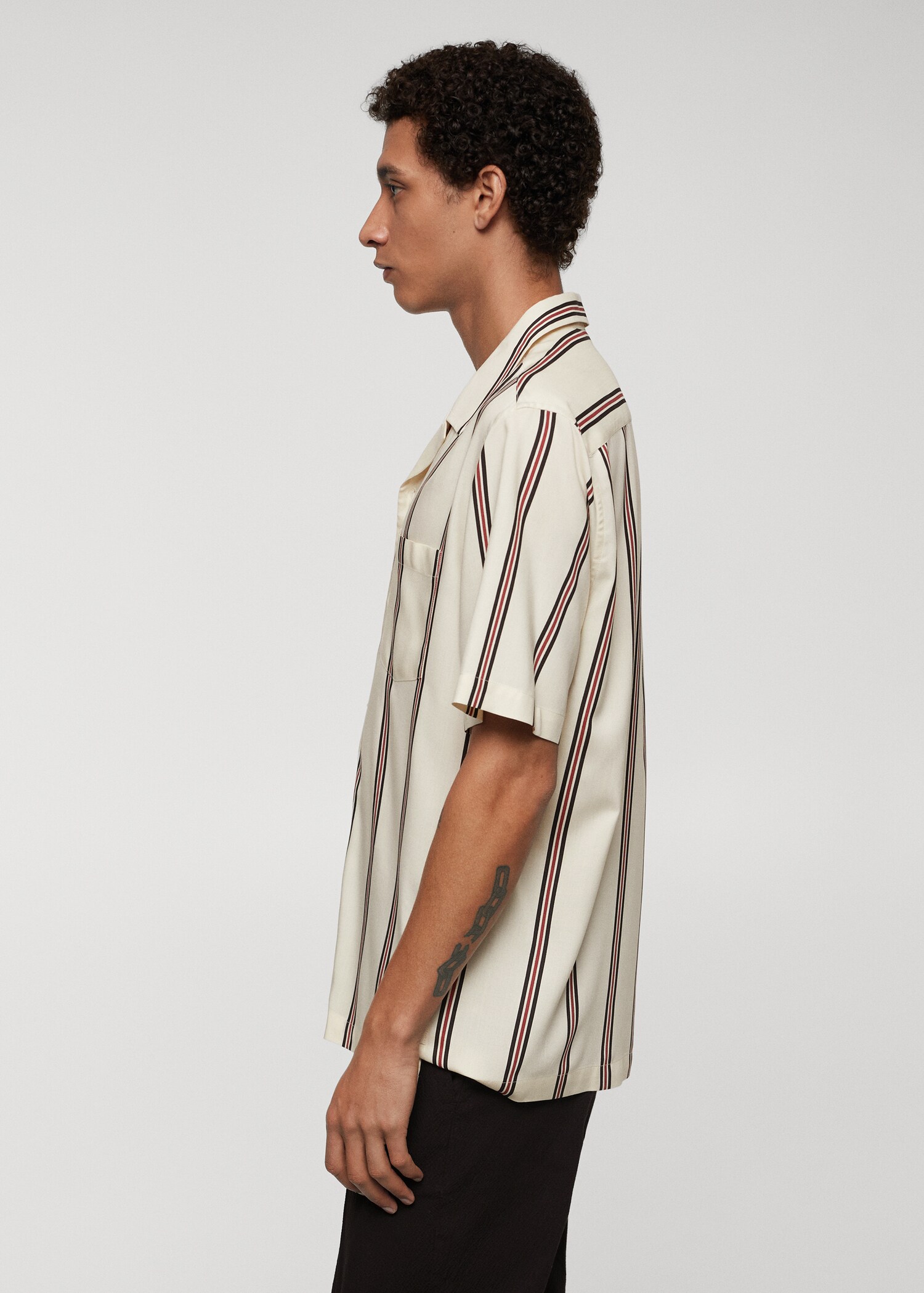 Striped bowling fluid shirt - Details of the article 2