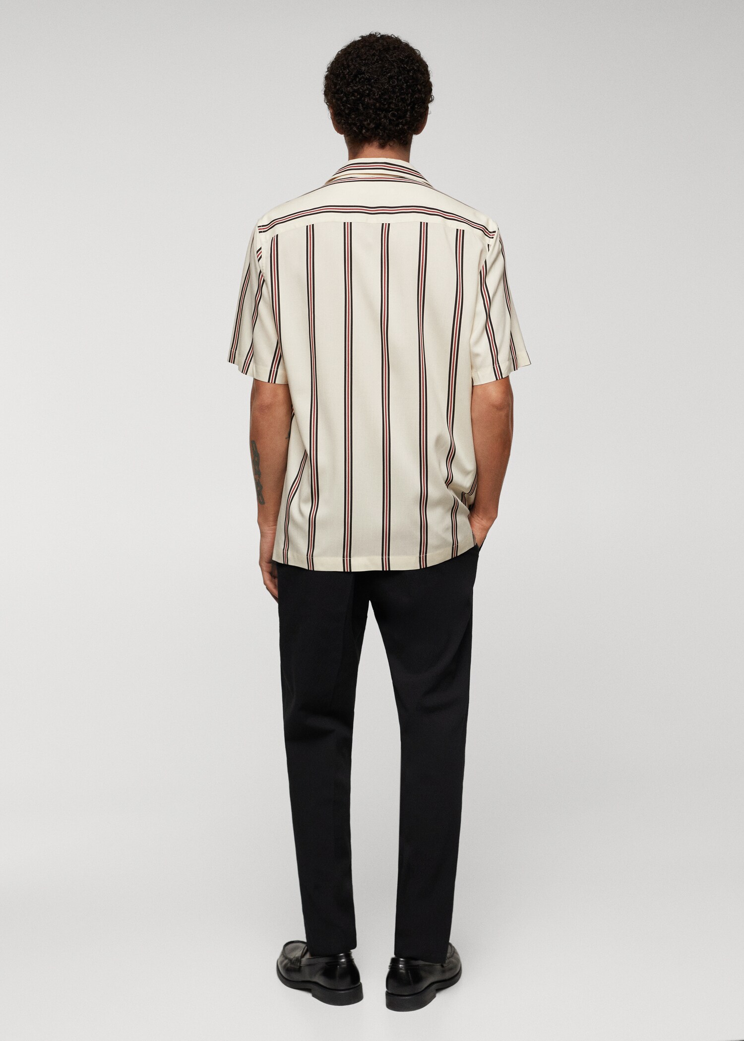 Striped bowling fluid shirt - Reverse of the article