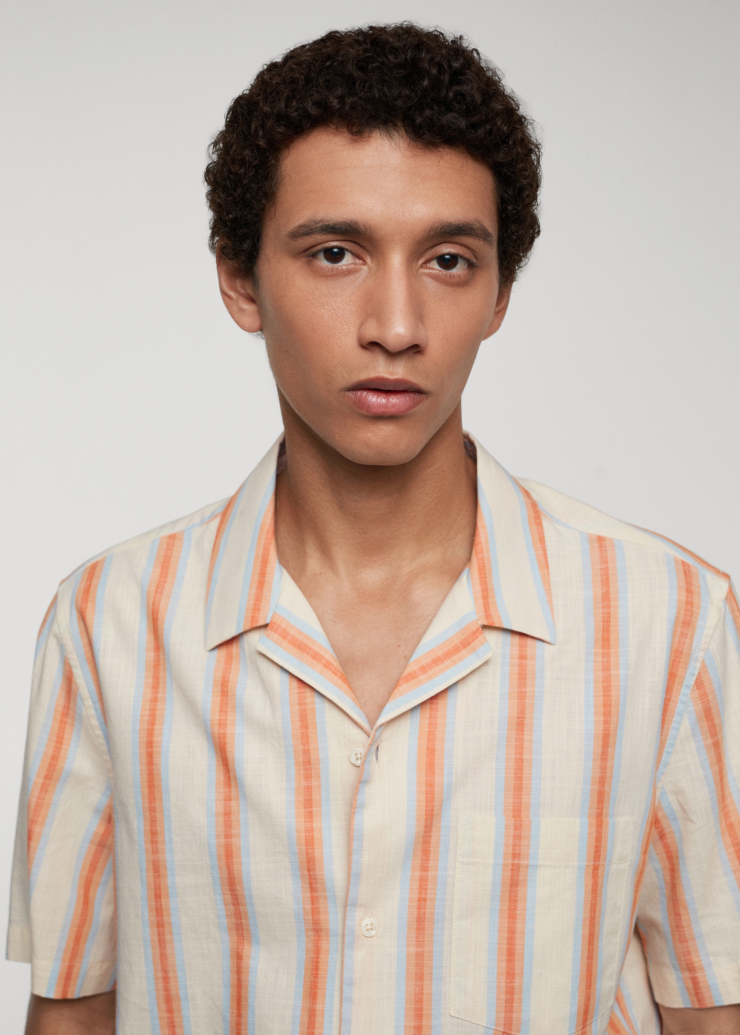 Regular fit striped print shirt - Details of the article 1