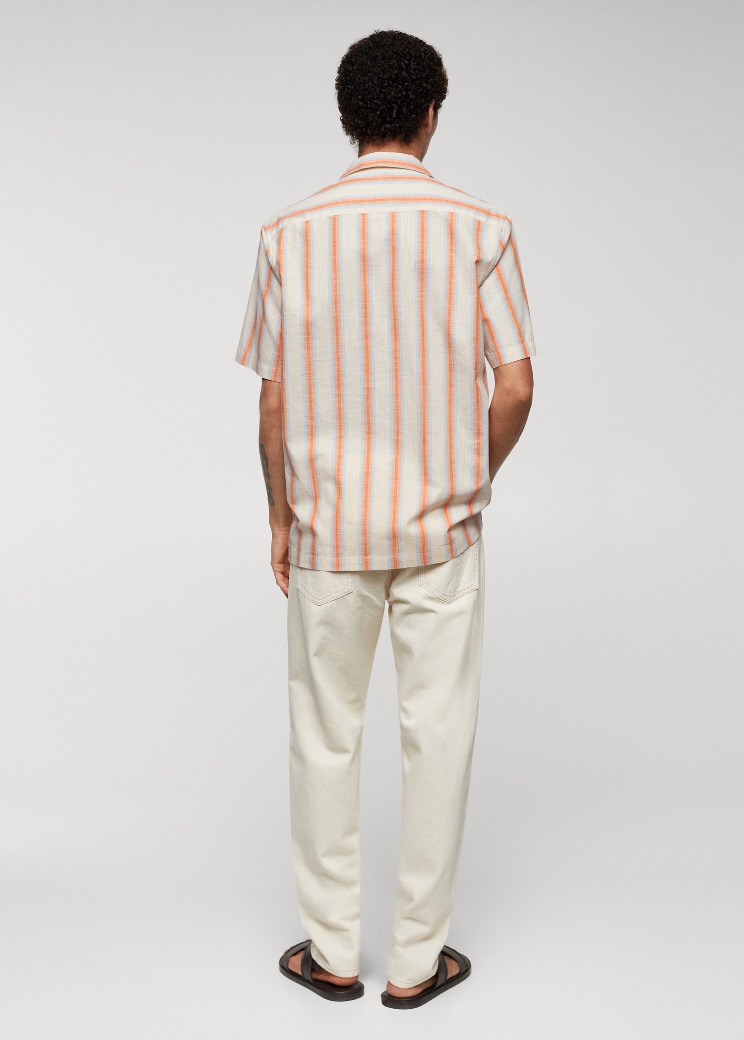 Regular fit striped print shirt - Reverse of the article