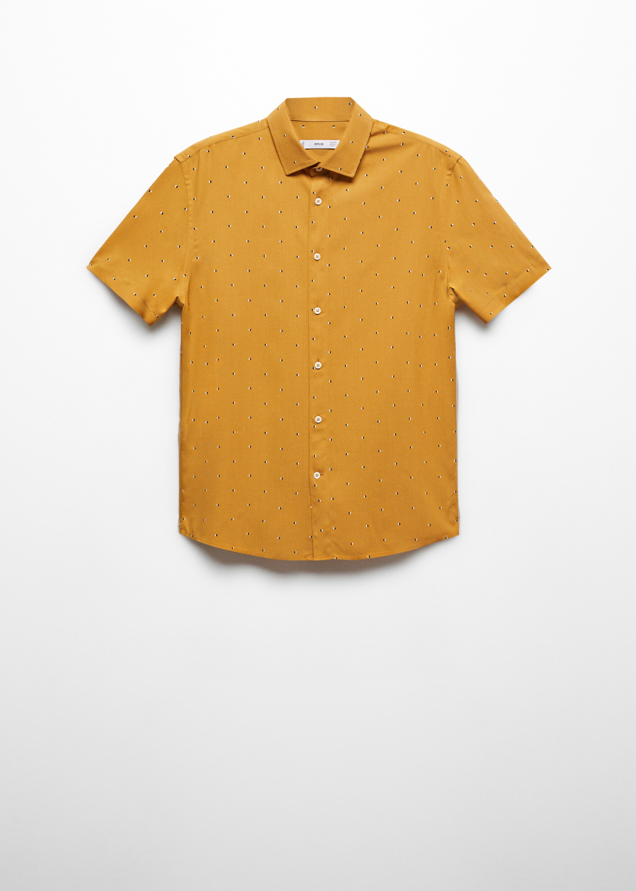 Camisa manga corta mircoestampado - Artículo sin modelo, Beige. Ref: 67010457-00.