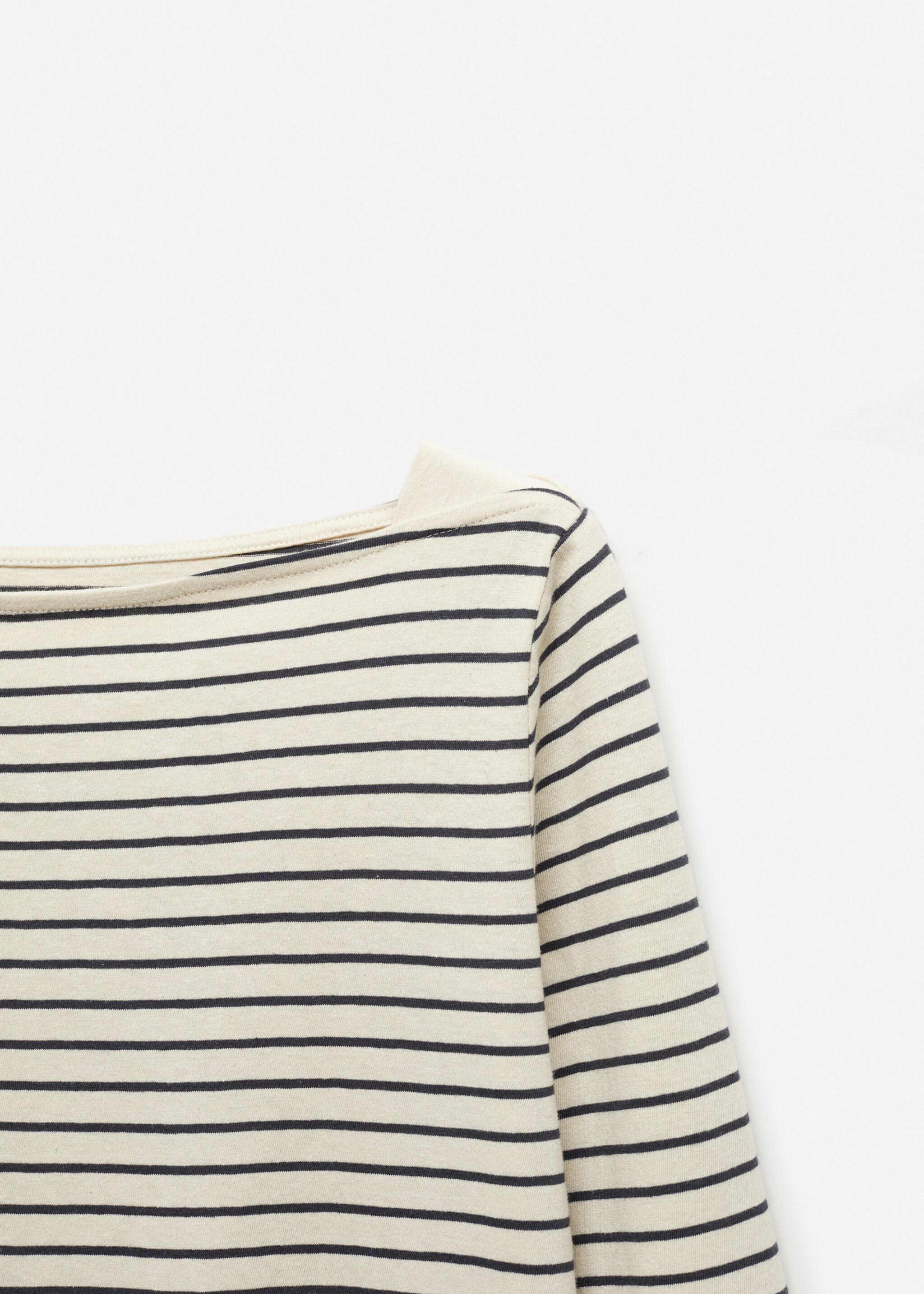 Cotton boat neck t-shirt - Details of the article 8