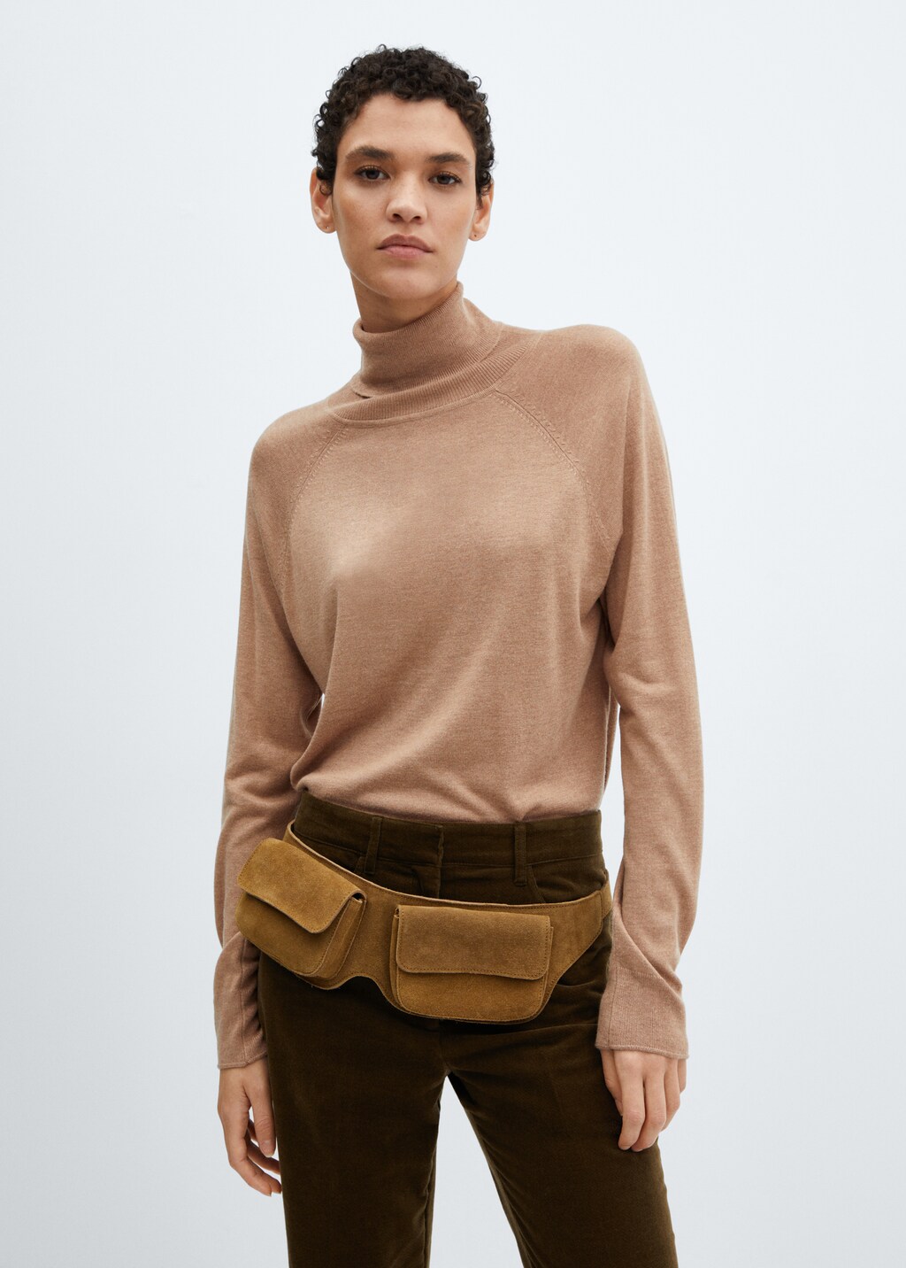 Pull over maille fine col roule Femme MANGO Niger