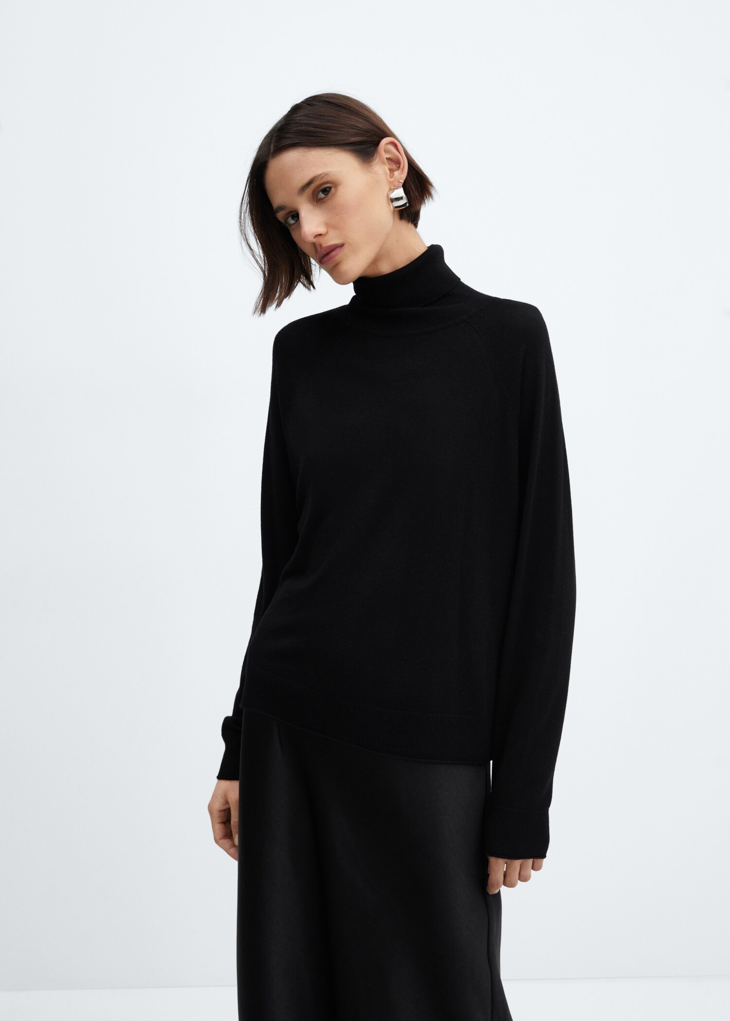 Fine-knit turtleneck sweater - Medium plane