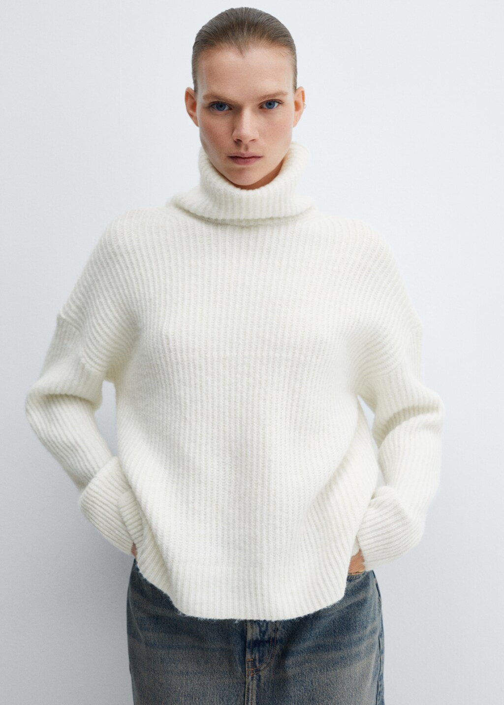Pull col roulé femme mango hotsell