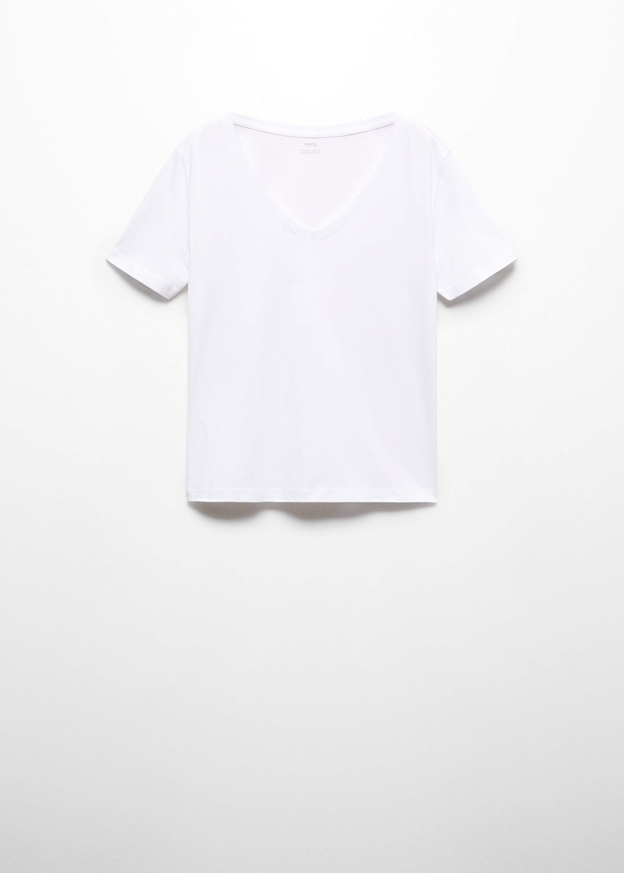 T-shirt de 100% algodão com gola em V - Artigo sem modelo