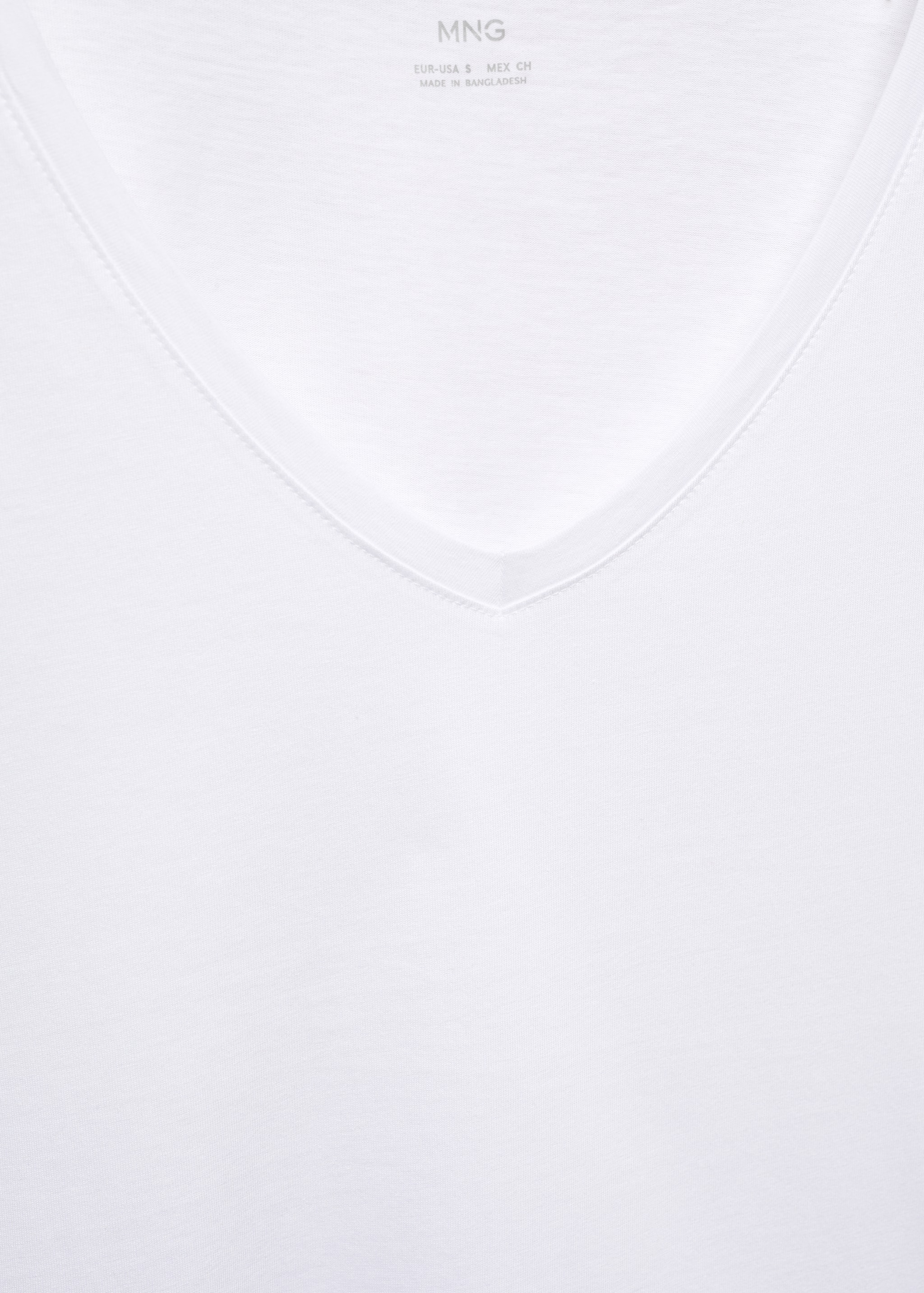 T-shirt col V 100 % coton - Détail de l'article 8