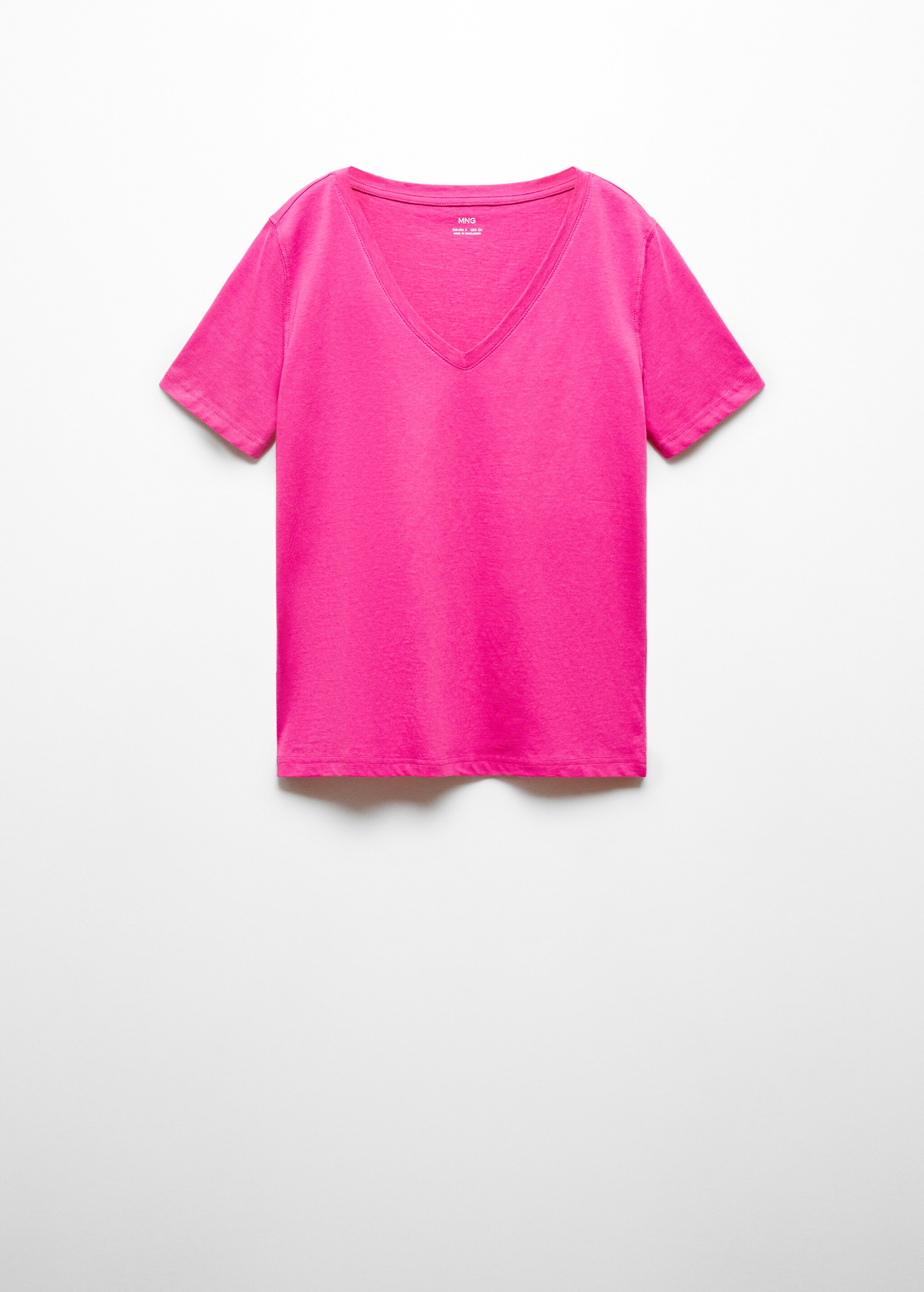 T-Shirt aus 100 % Baumwolle mit V-Ausschnitt - Artikel ohne Model
