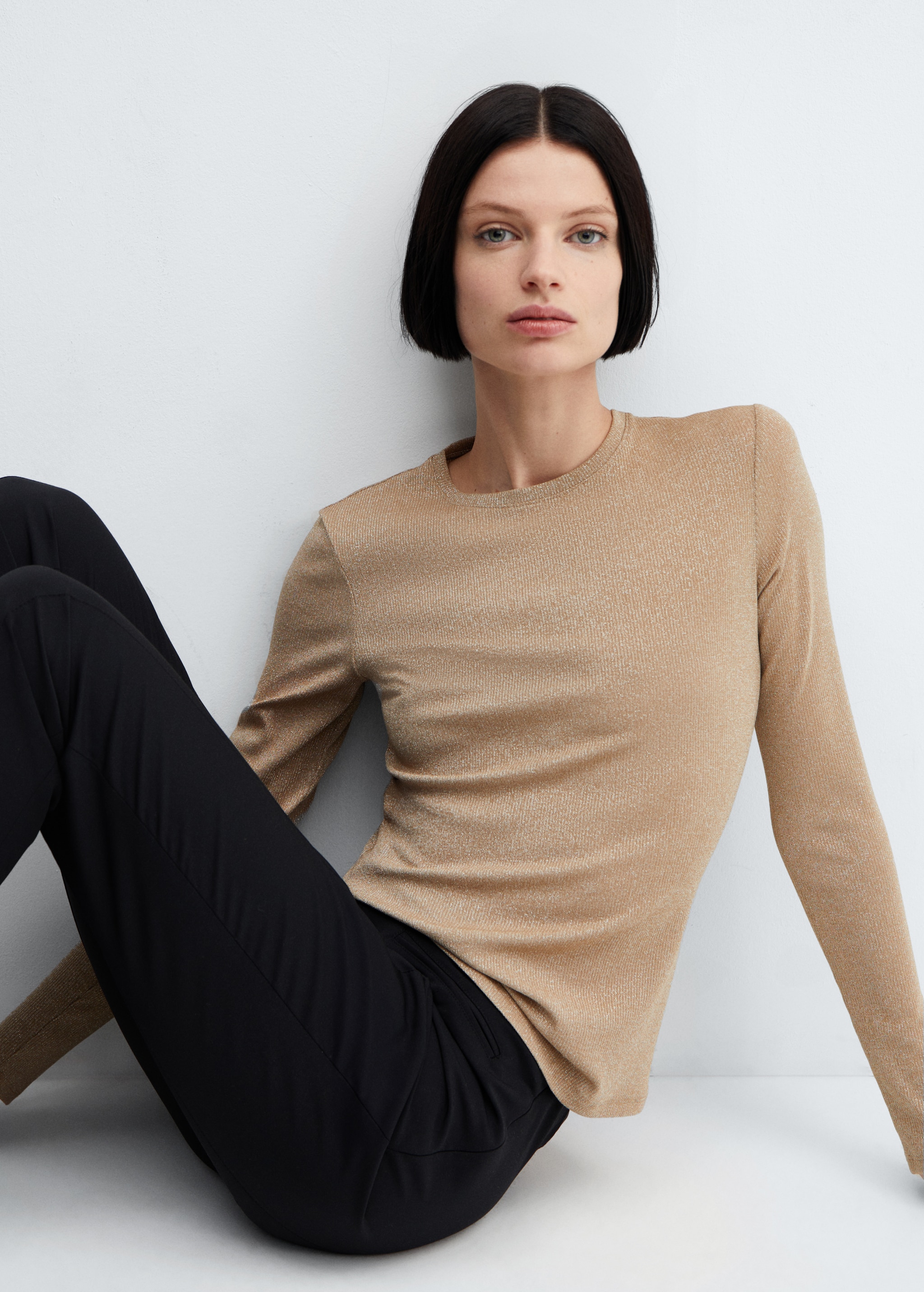Long-sleeved lurex t-shirt - Details of the article 2