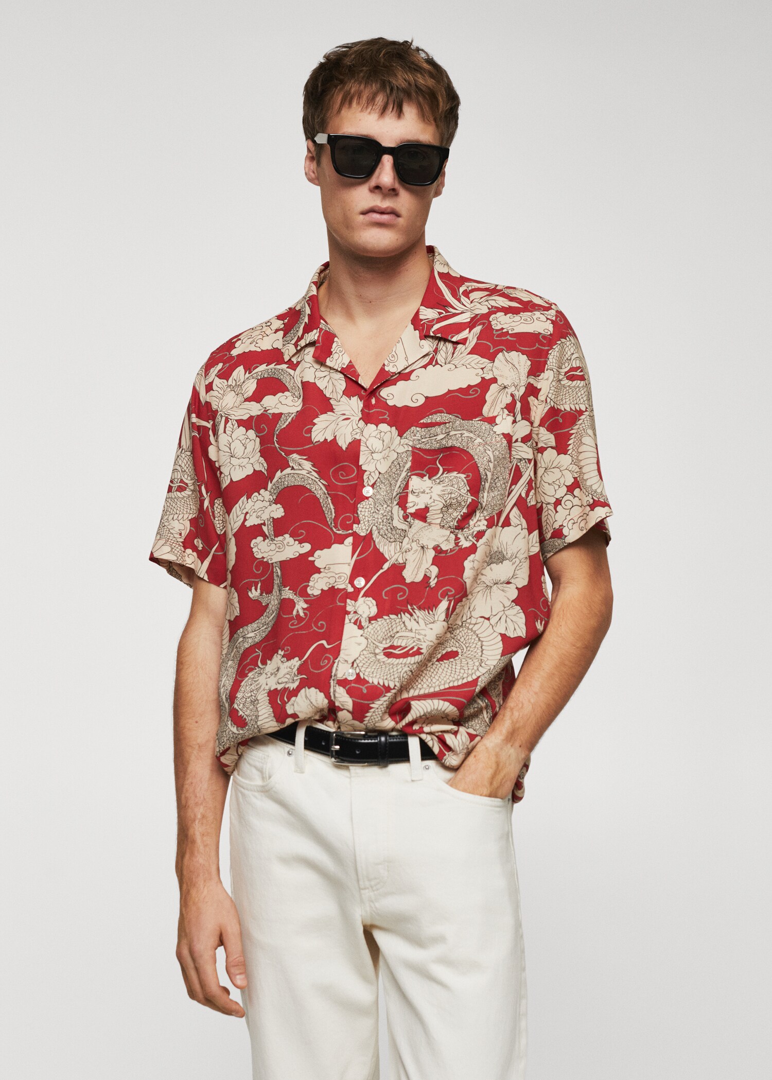 Printed bowling shirt - Medium plane