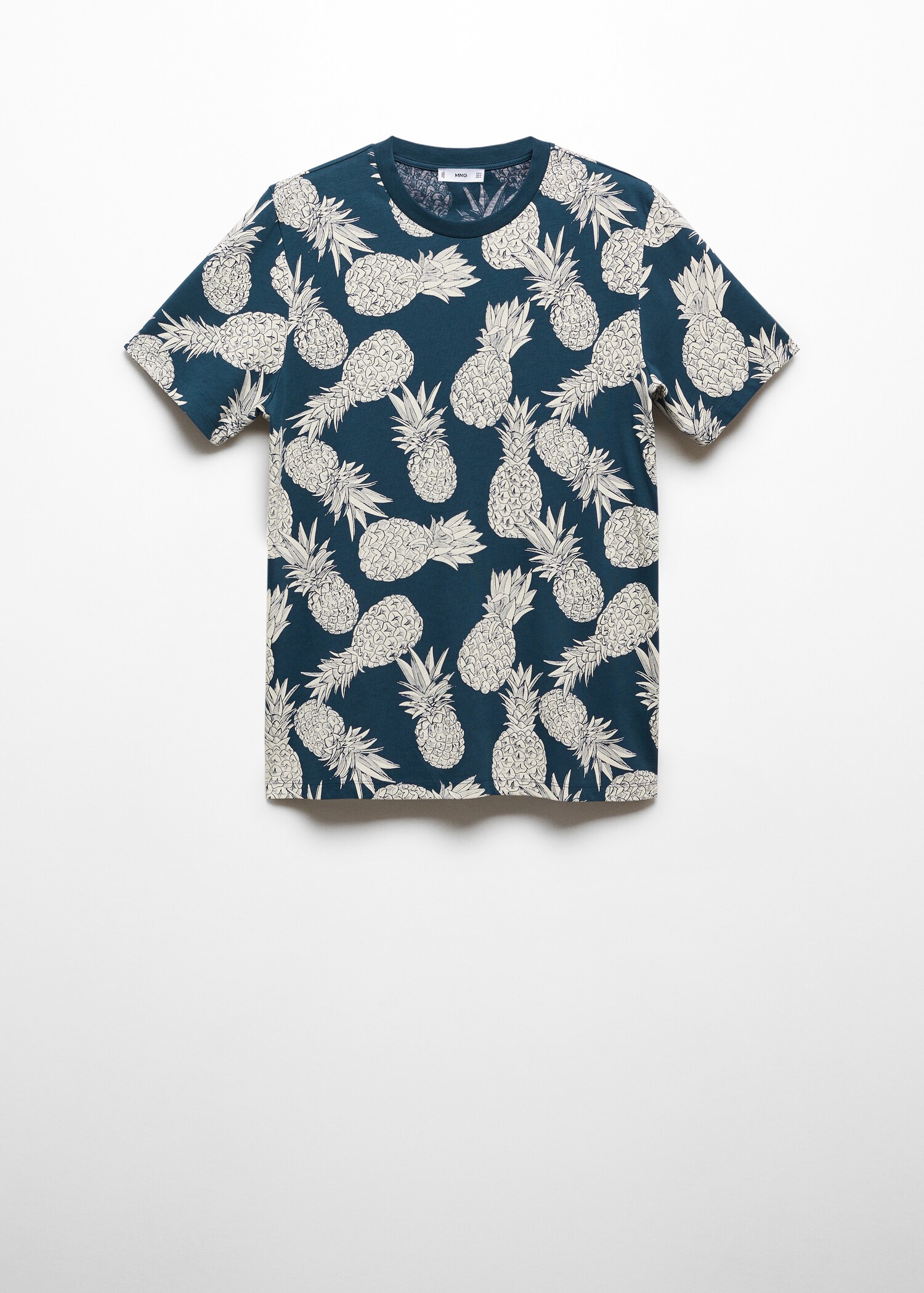 100% cotton shirt with pineapple print - Article without model