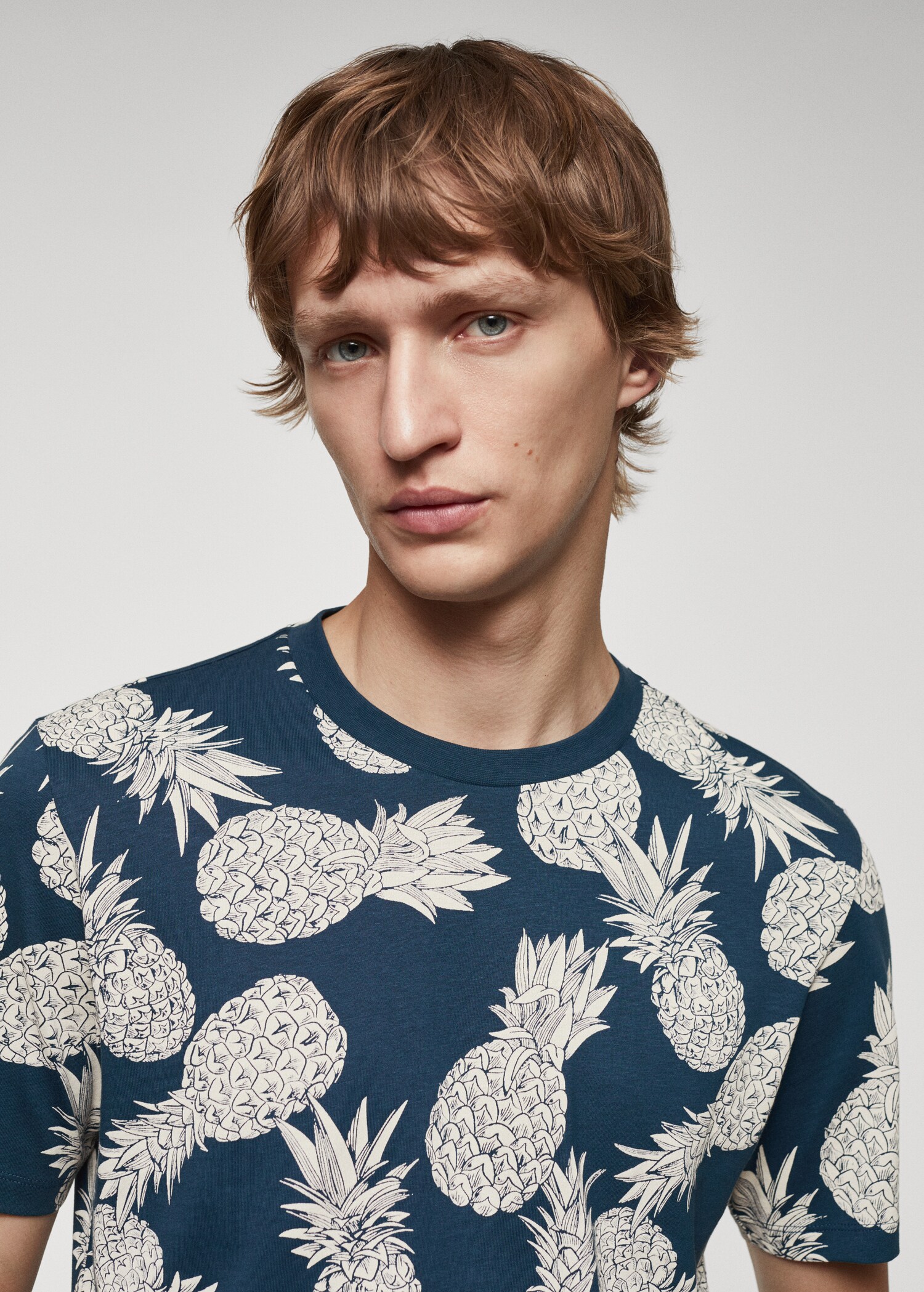 100% cotton shirt with pineapple print - Details of the article 2