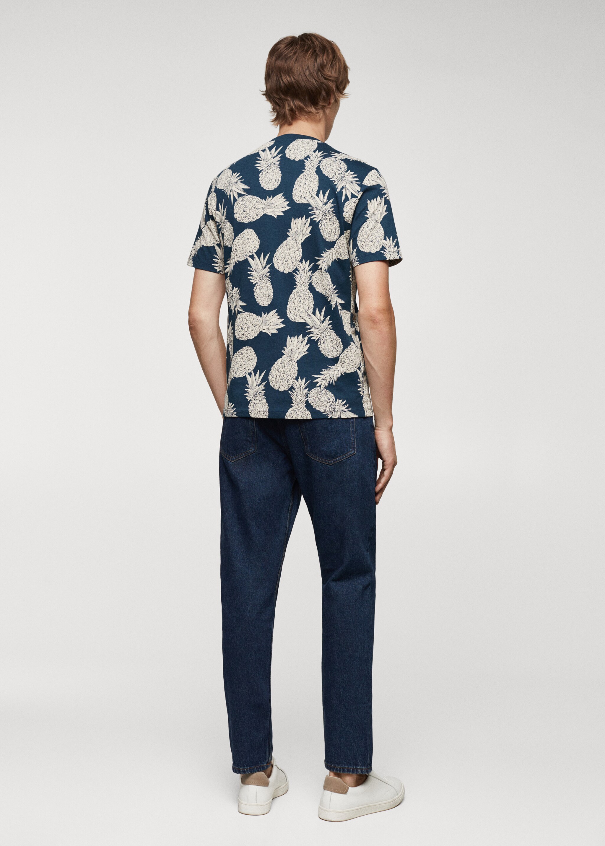 100% cotton shirt with pineapple print - Reverse of the article