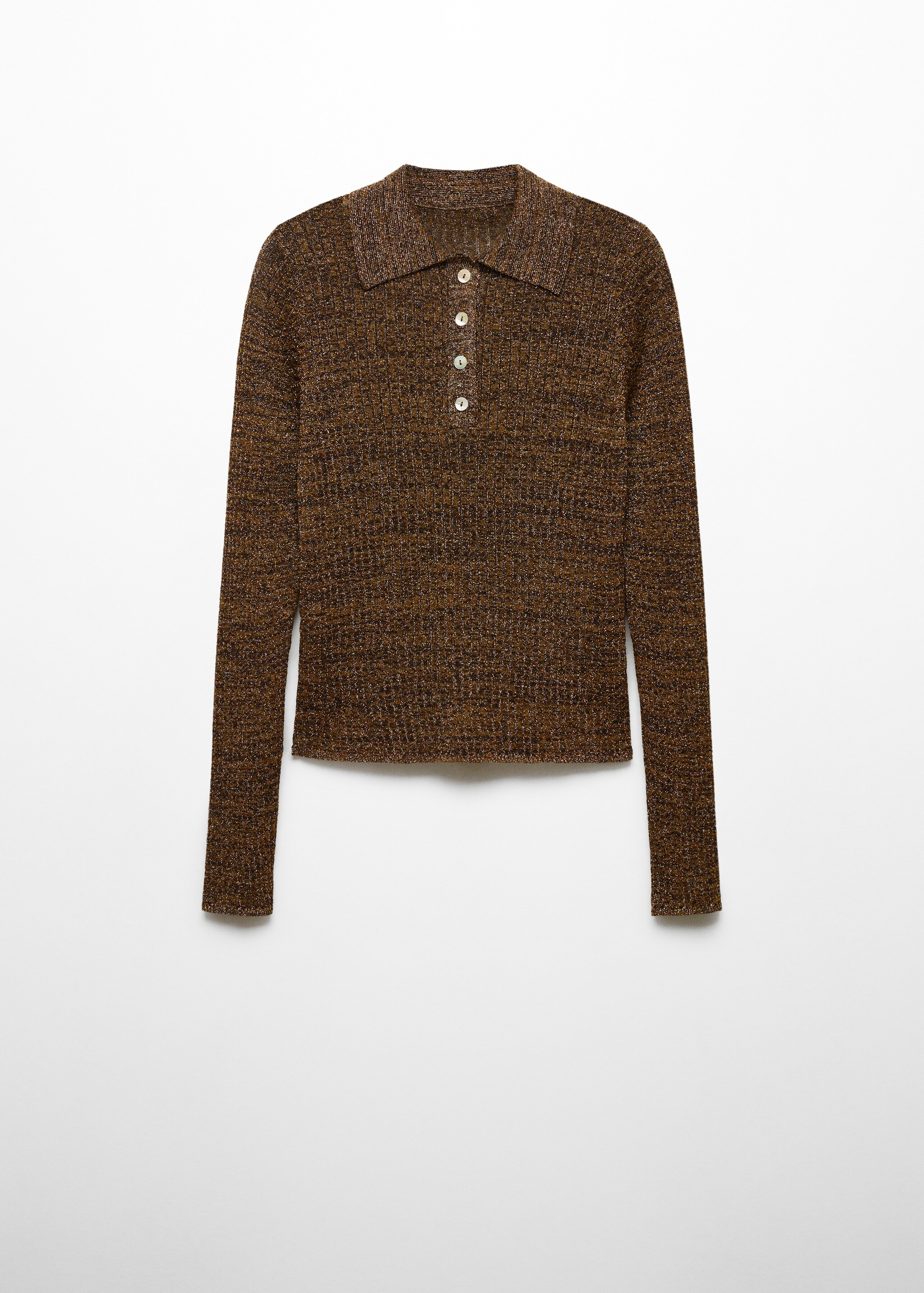 Sweter z lureksu z kołnierzykiem polo - Artykuł bez modela/modelki