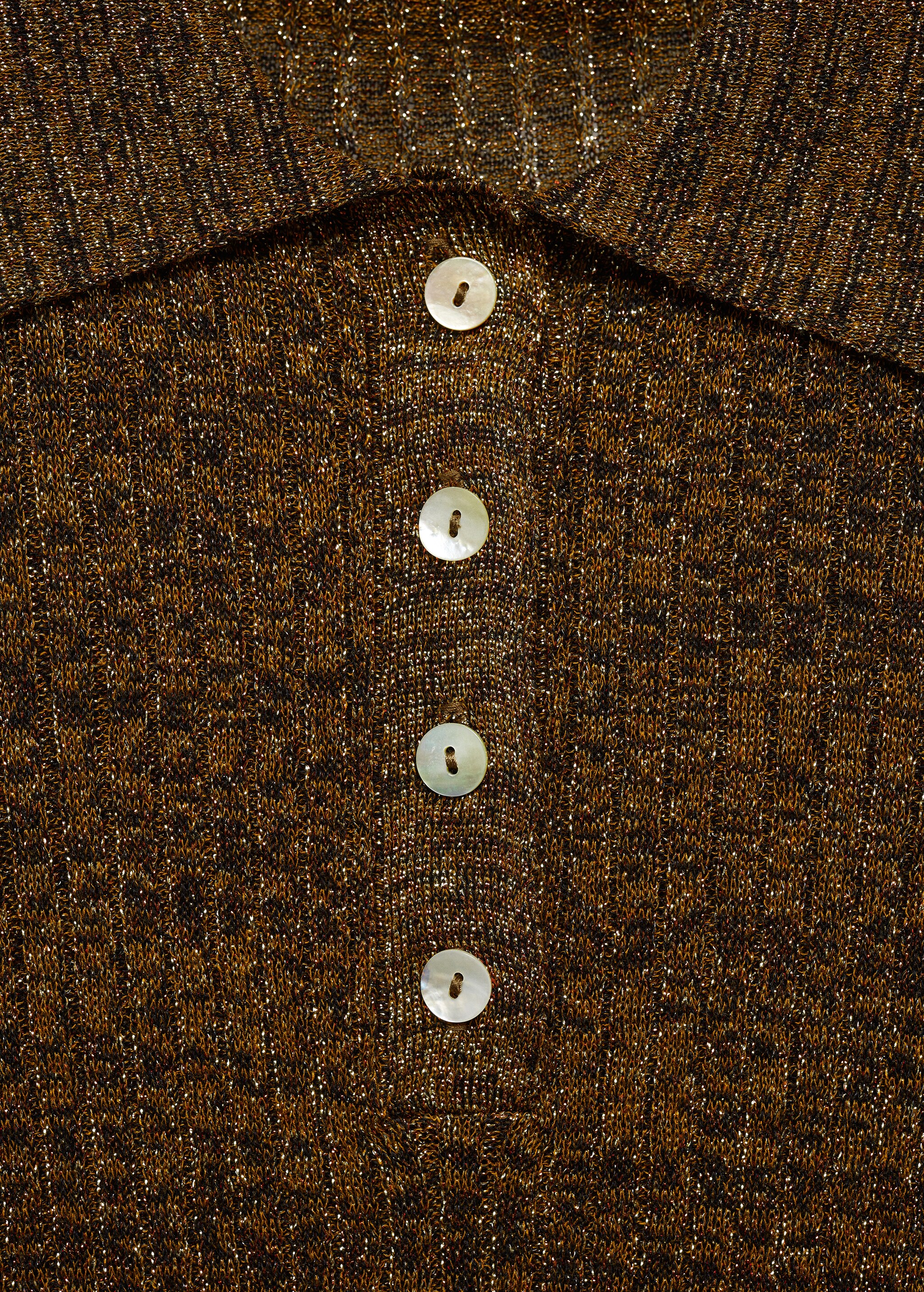 Lurex-Pullover mit Poloshirt-Kragen - Detail des Artikels 8