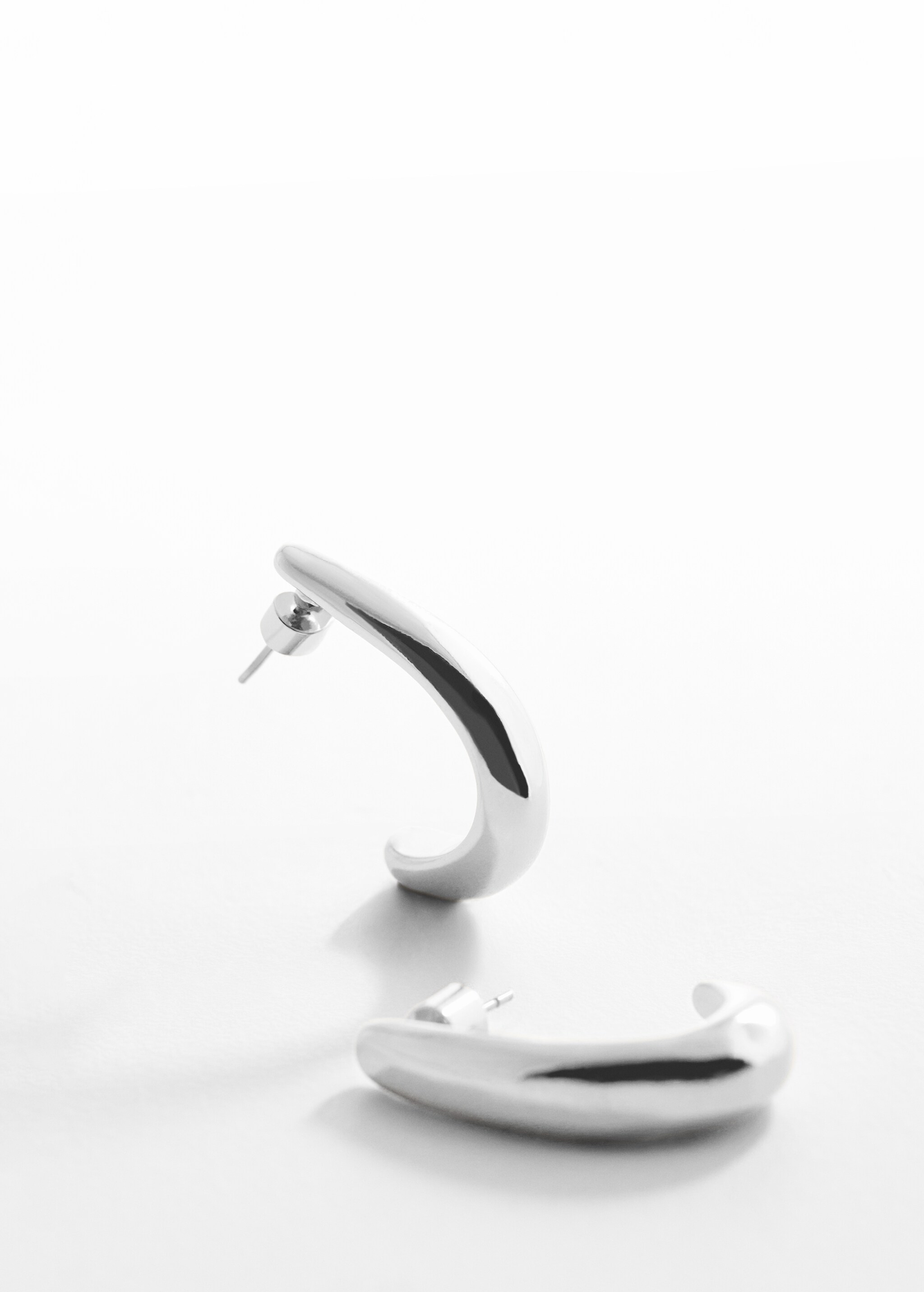 Oval hoop earrings - Medium plane