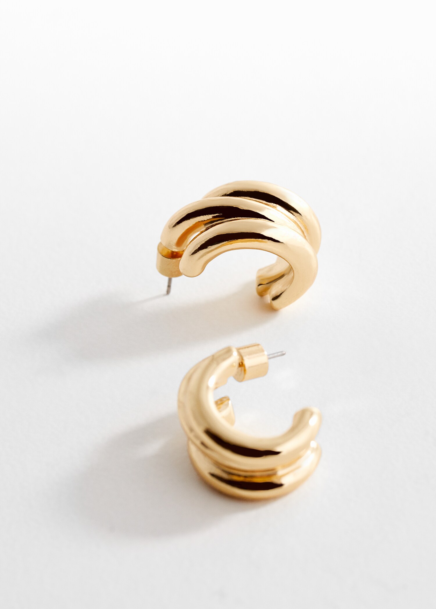 Three hoop earrings - Medium plane