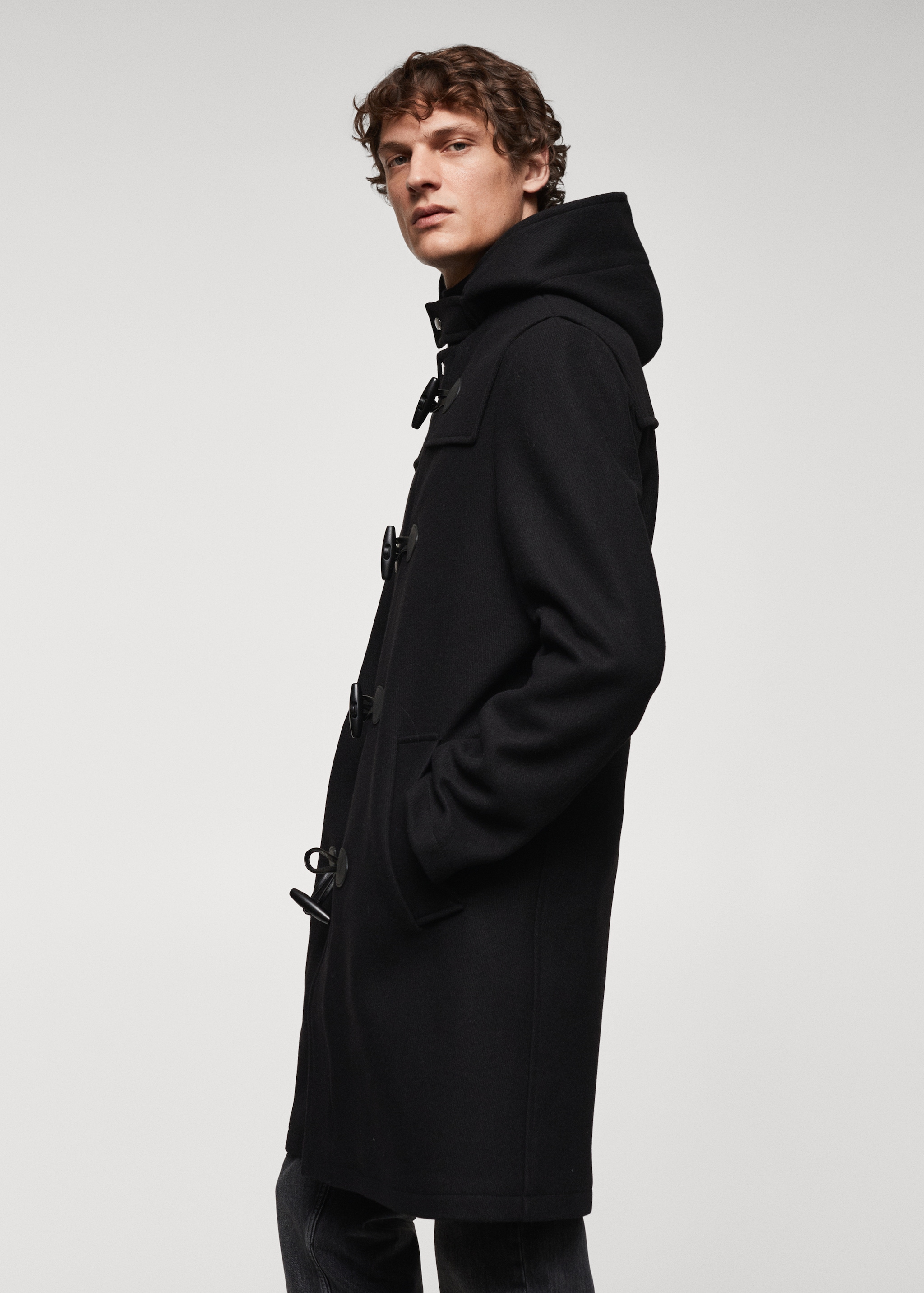 Wool hooded coat - Details of the article 2