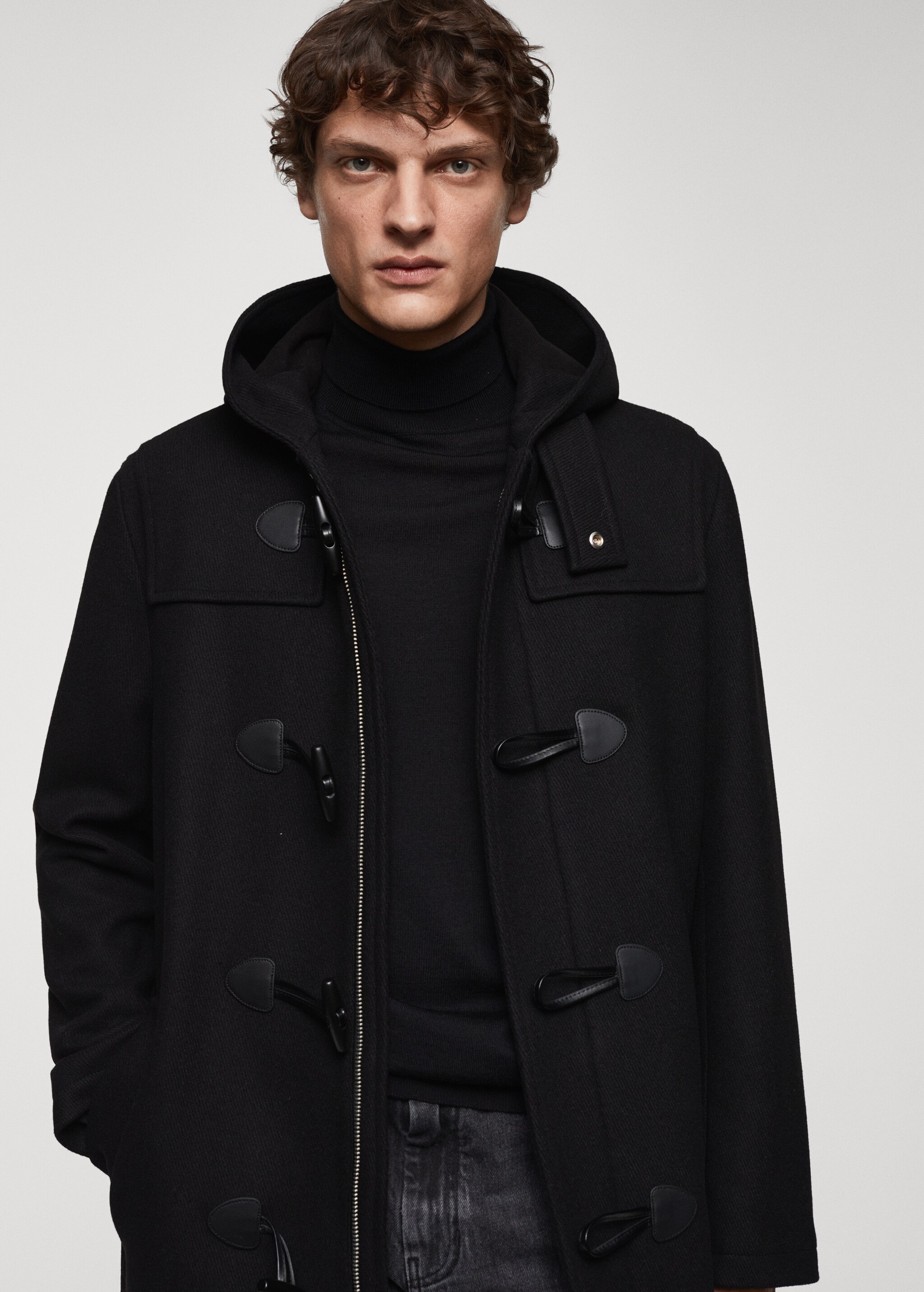 Wool hooded coat - Details of the article 4