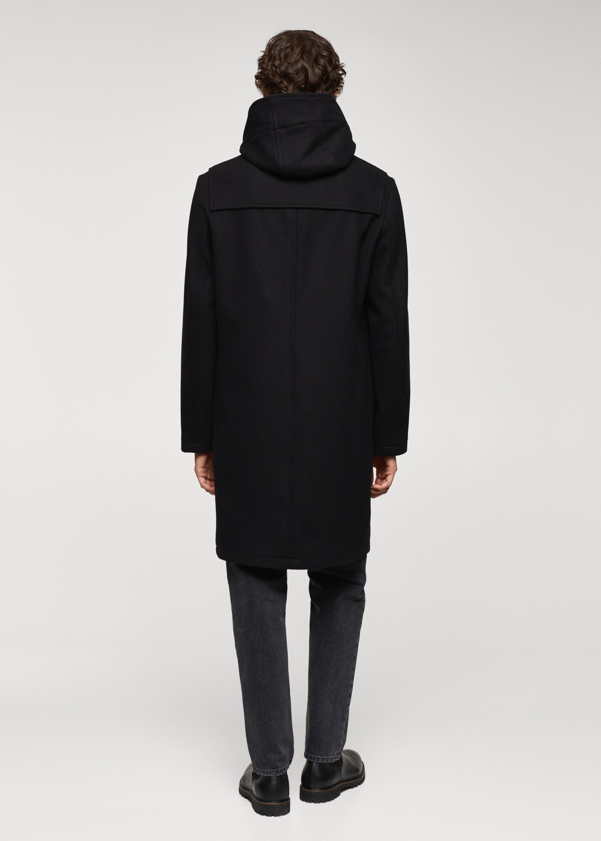 Wool hooded coat - Reverse of the article