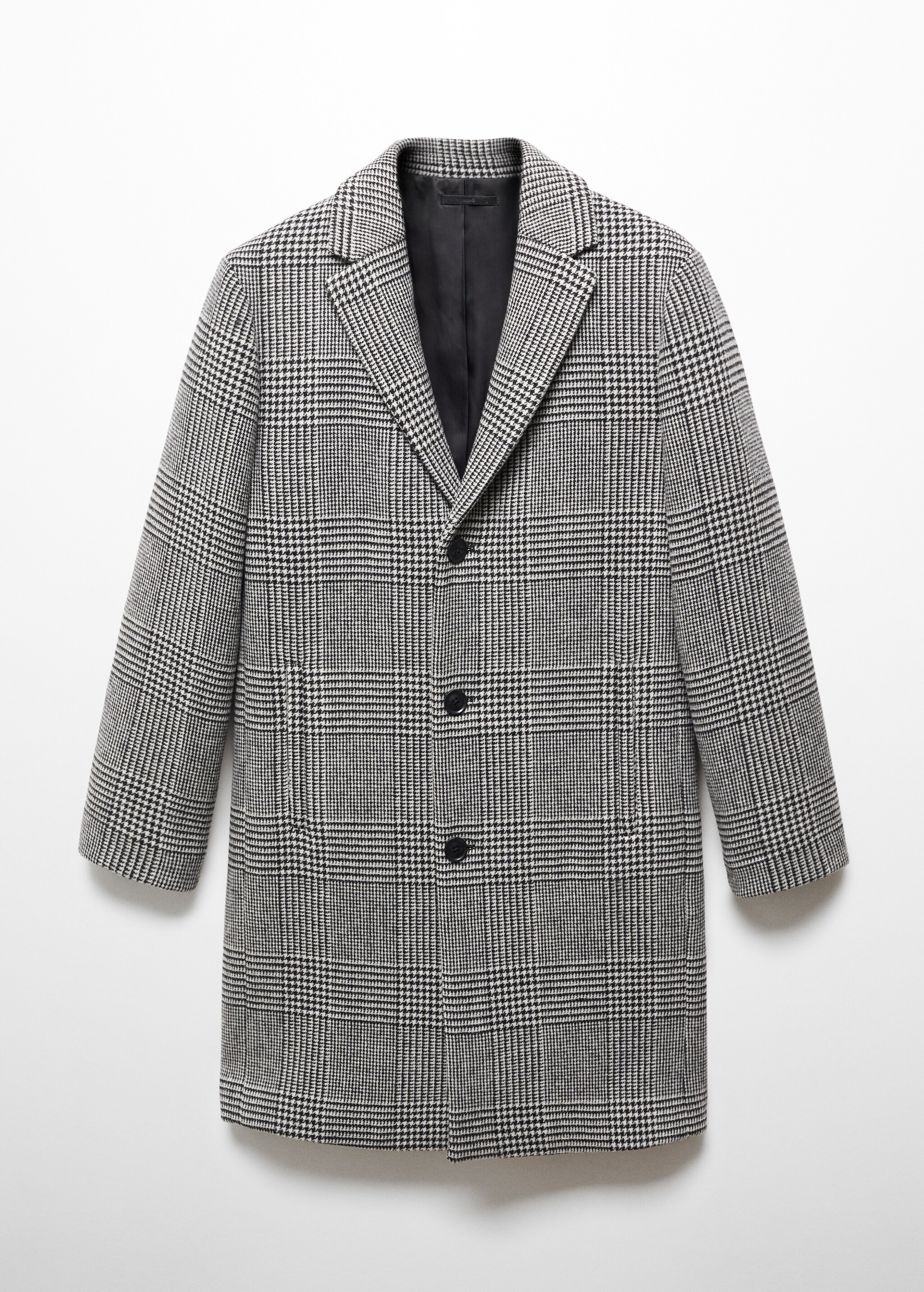 Manteau laine à carreaux prince-de-galles - Article sans modèle