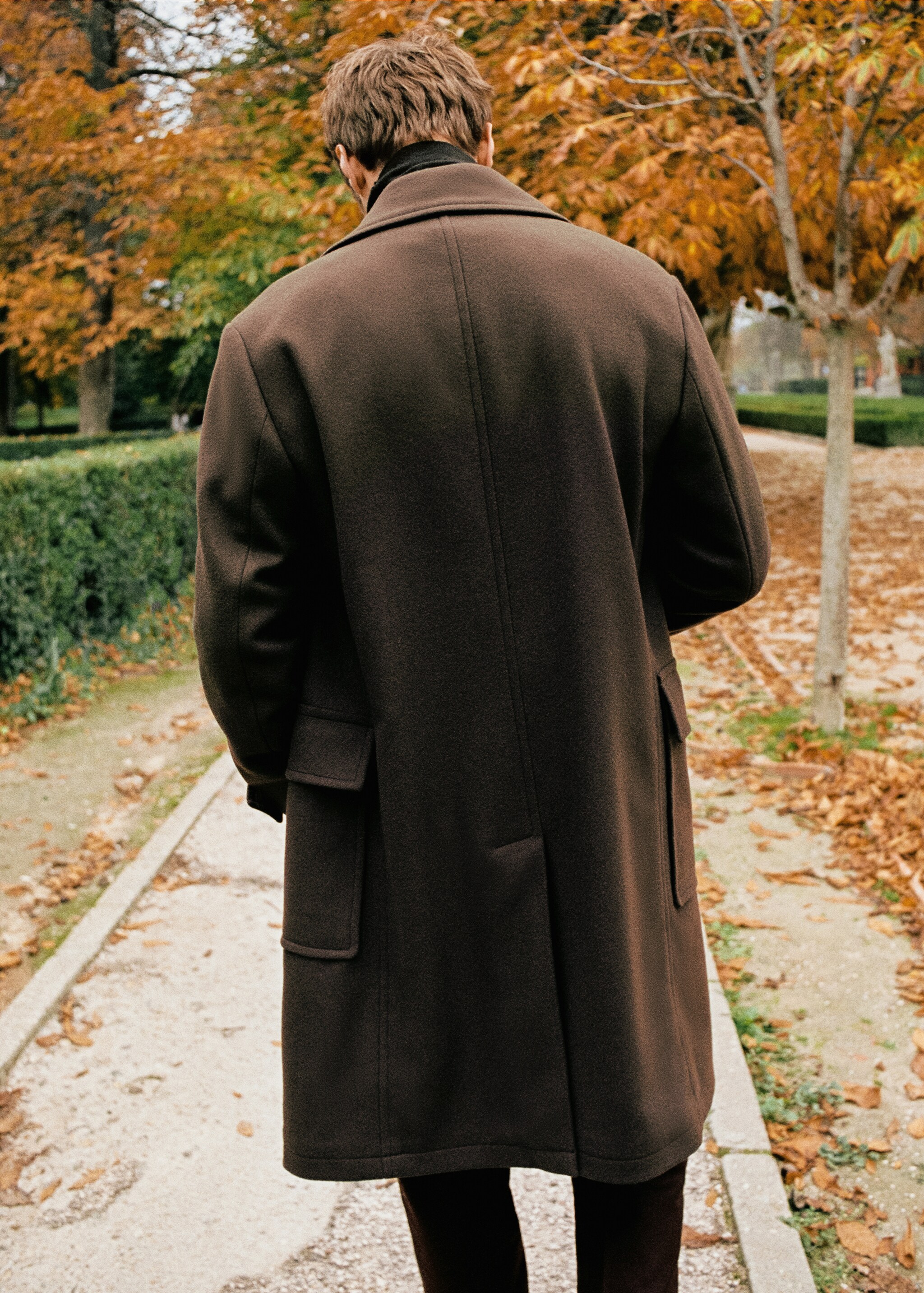 Двубортное пальто из шерсти с пуговицами - Деталь изделия 7