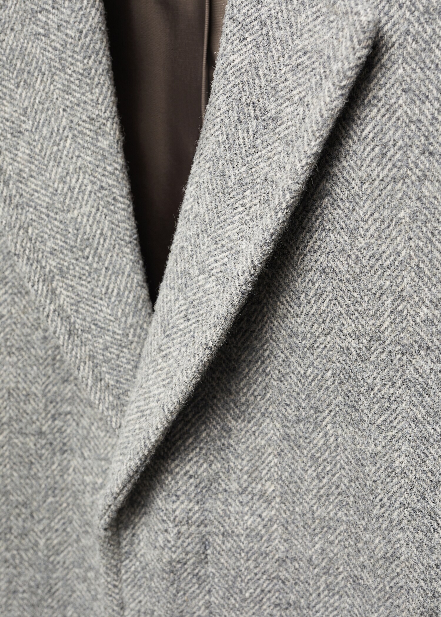 Herringbone pattern wool coat - Man | MANGO United Kingdom