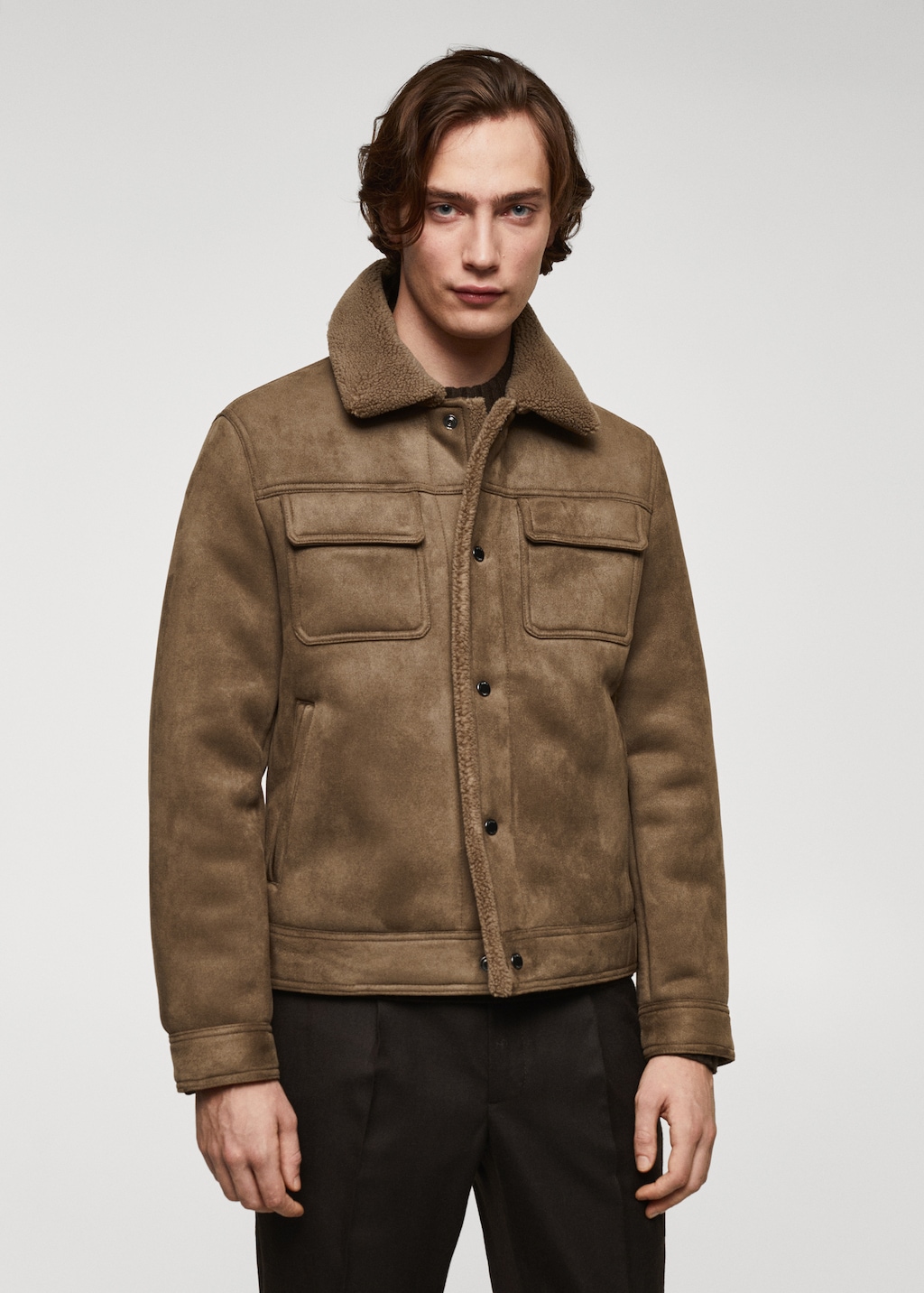Double face sheepskin jacket Men MANGO Georgia