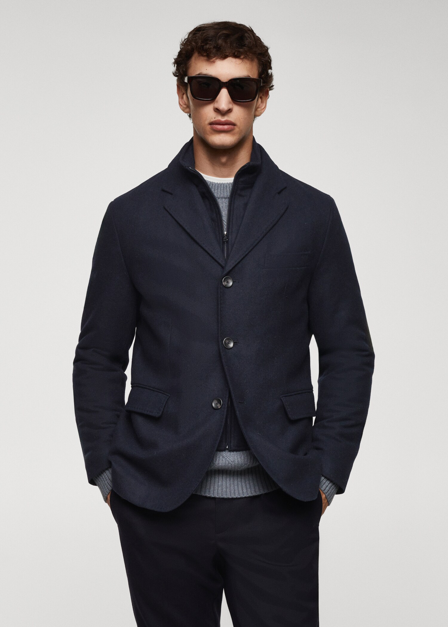 Quilted wool jacket - Medium plane