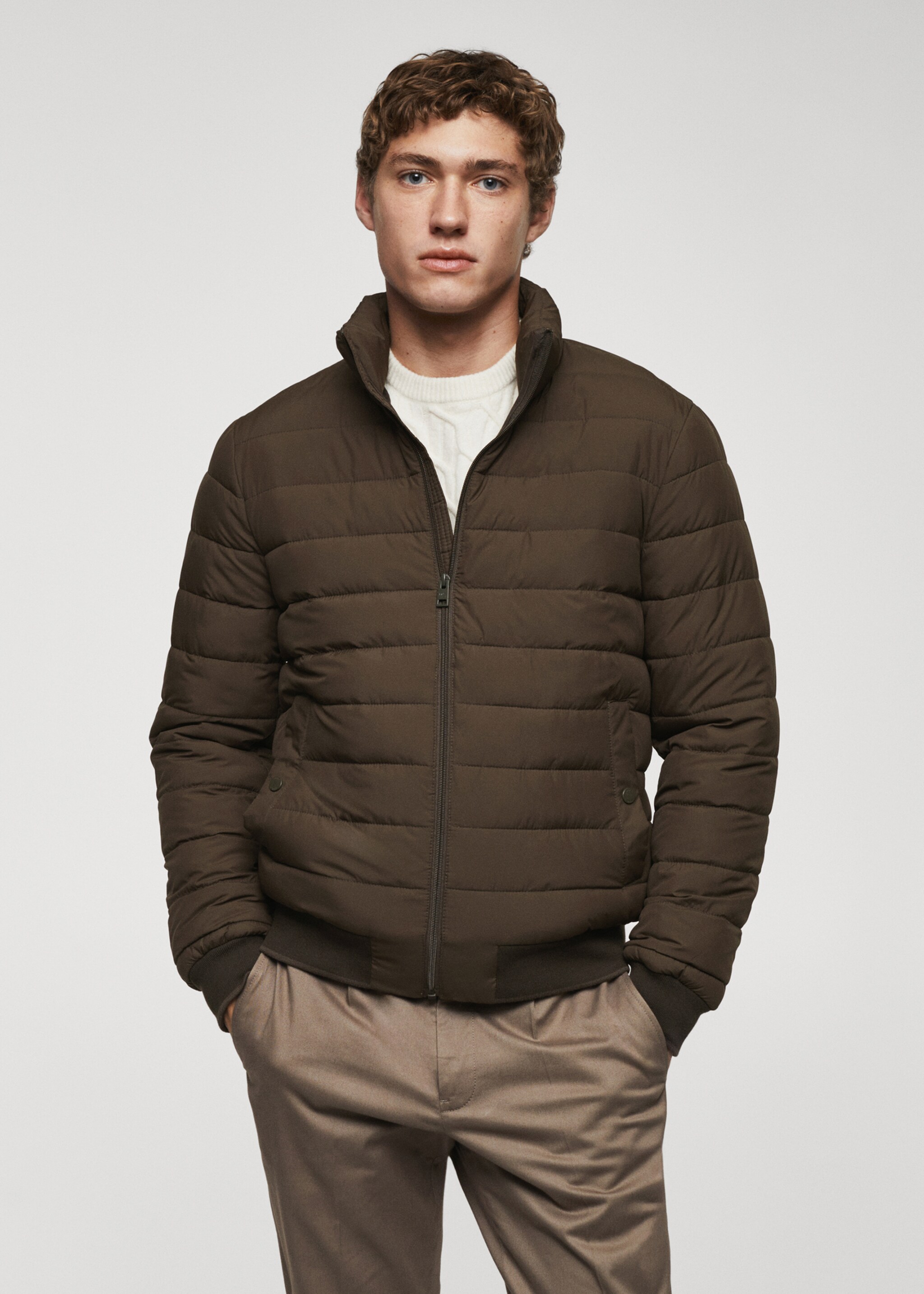 Ultra-lightweight water-repellent quilted anorak - Medium plane