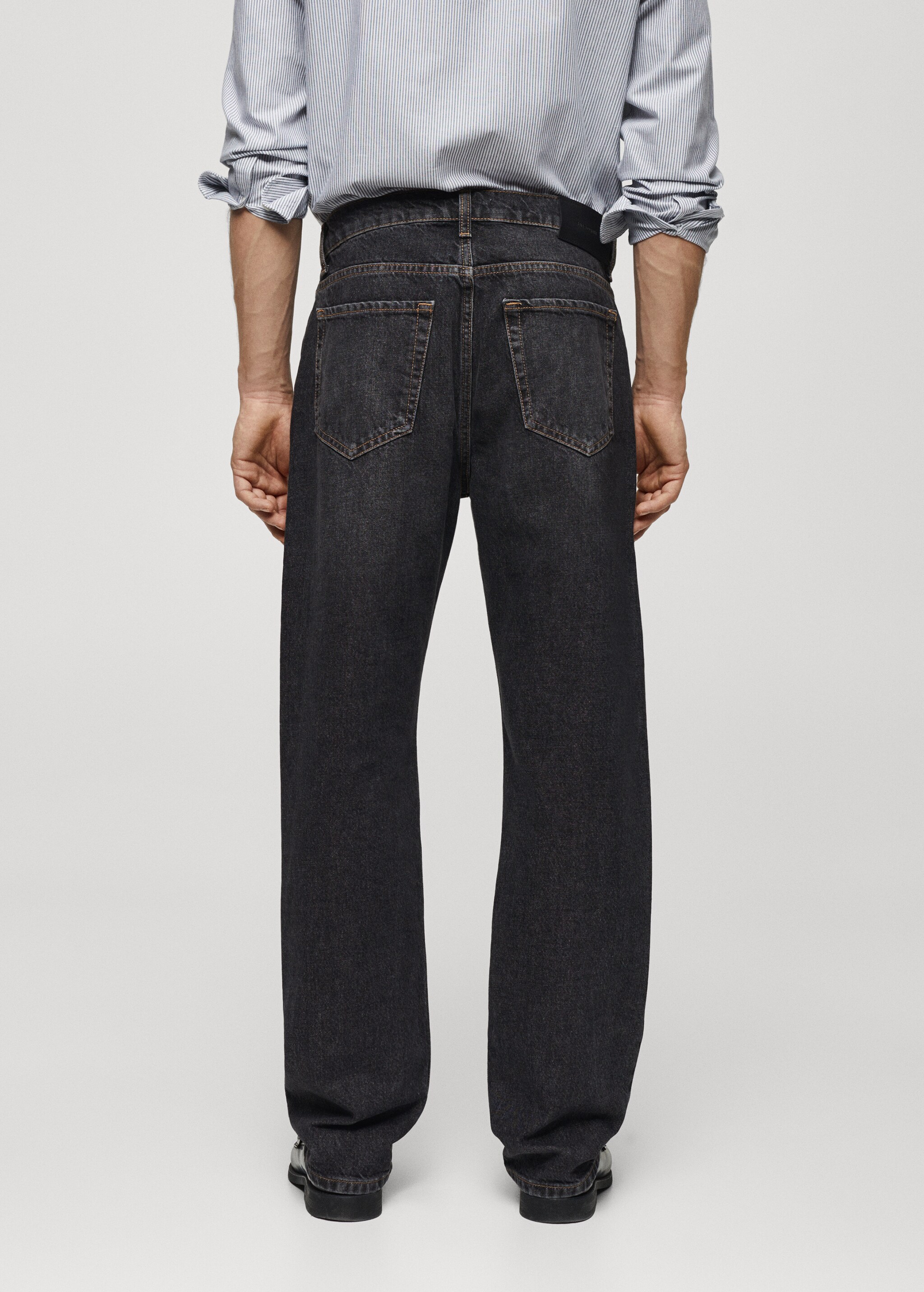 Relaxed-fit dark wash jeans - Reverse of the article
