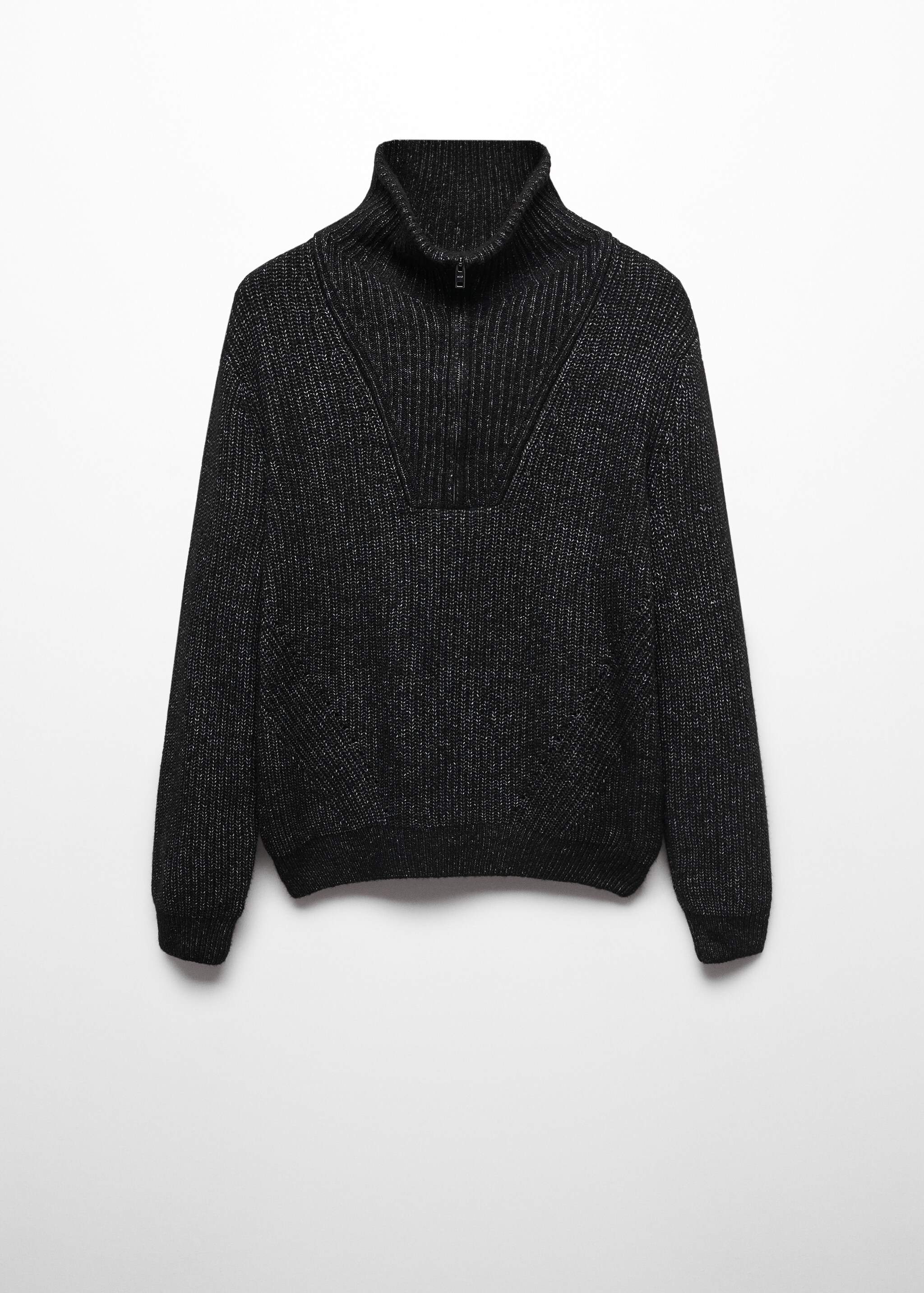 Perkins zip neck wool sweater - Article without model
