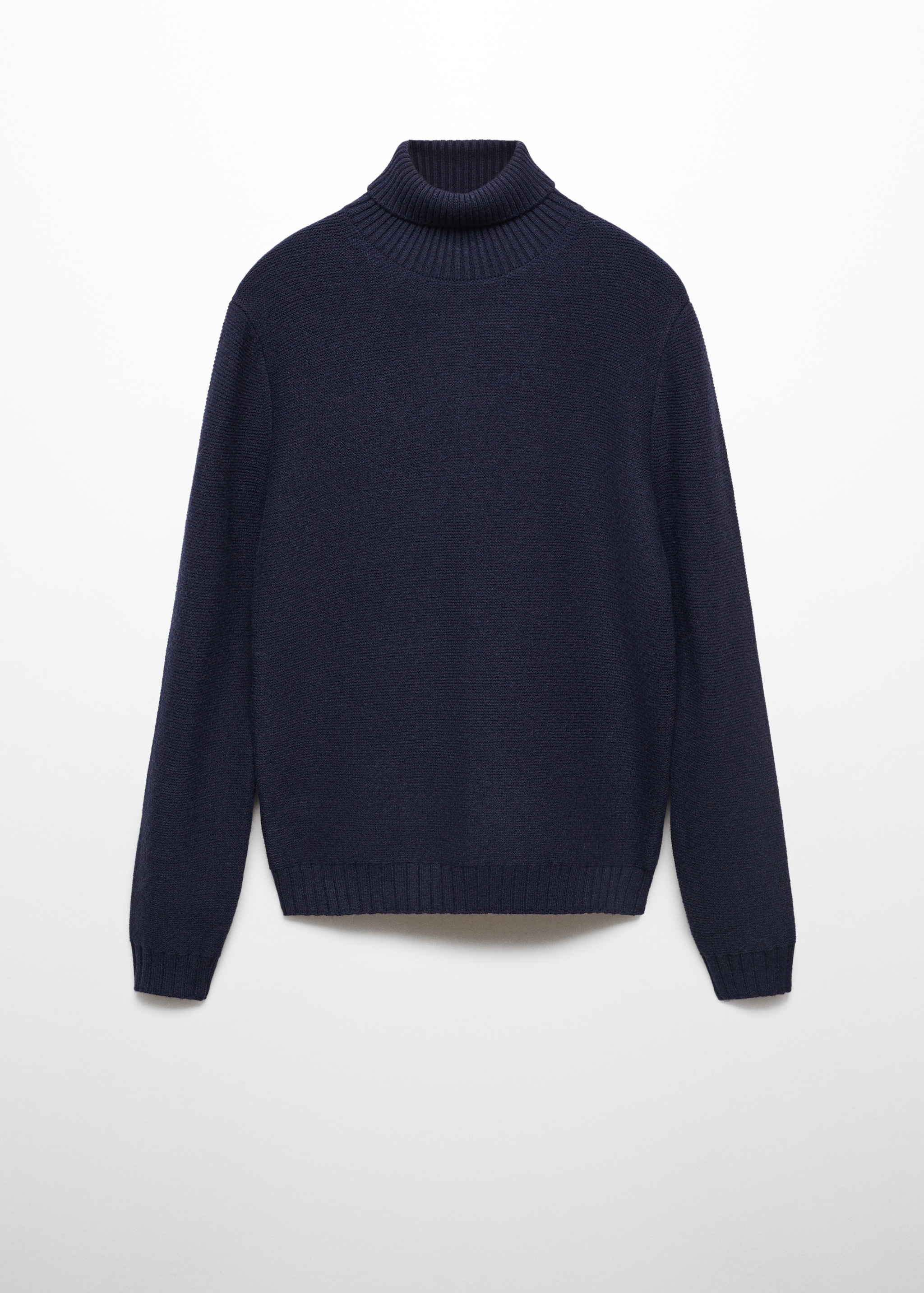 Вязаный свитер с высоким воротником - Изделие без модели