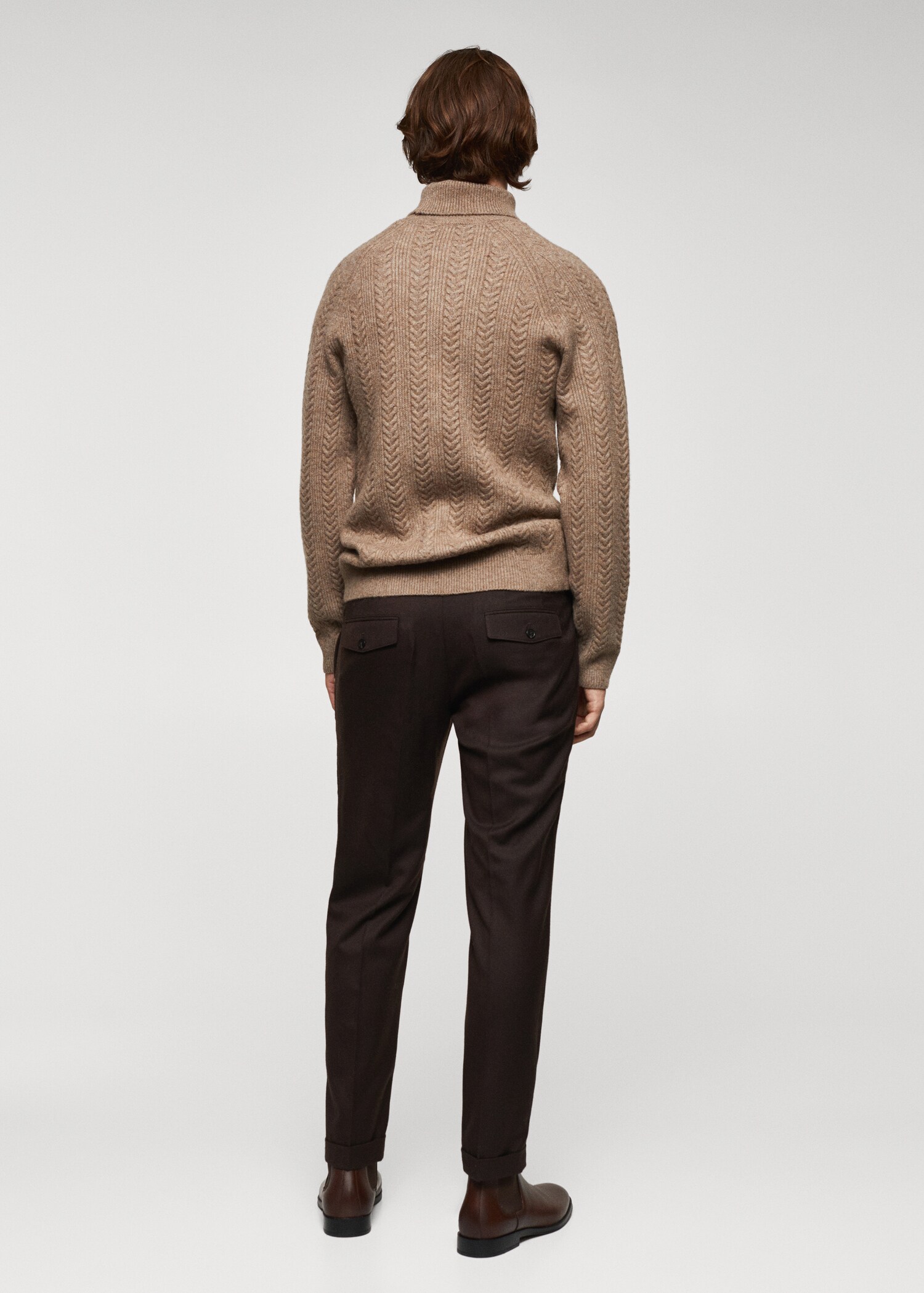 Twisted turtleneck sweater - Reverse of the article