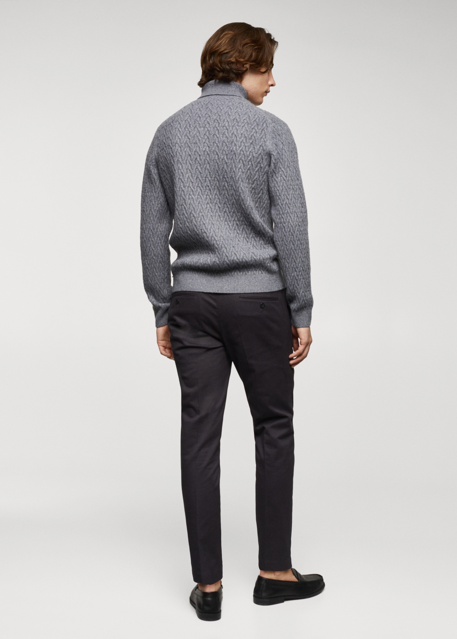 Braided turtleneck sweater - Reverse of the article