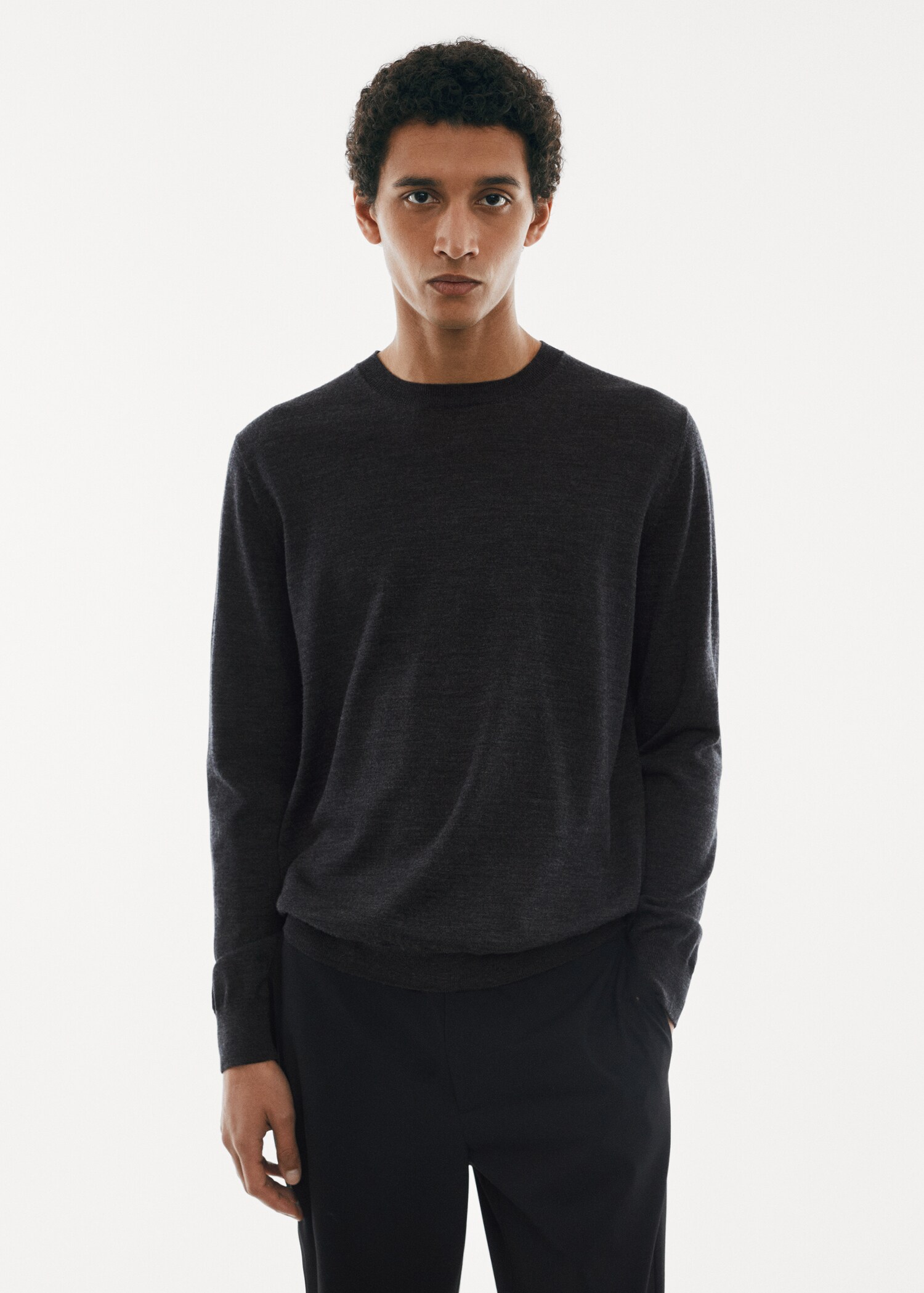 Merino wool washable sweater - Medium plane