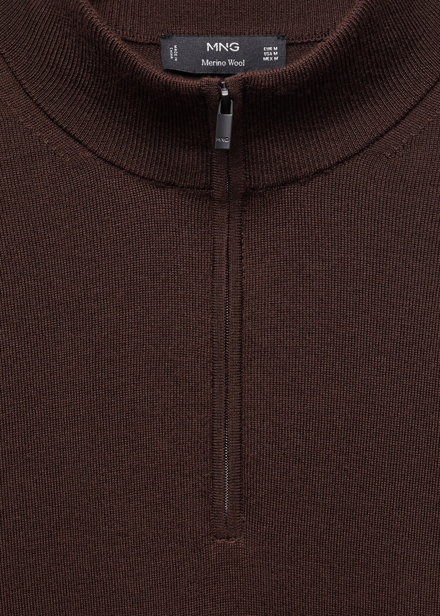 100% merino wool sweater with zipper collar - Details of the article 8