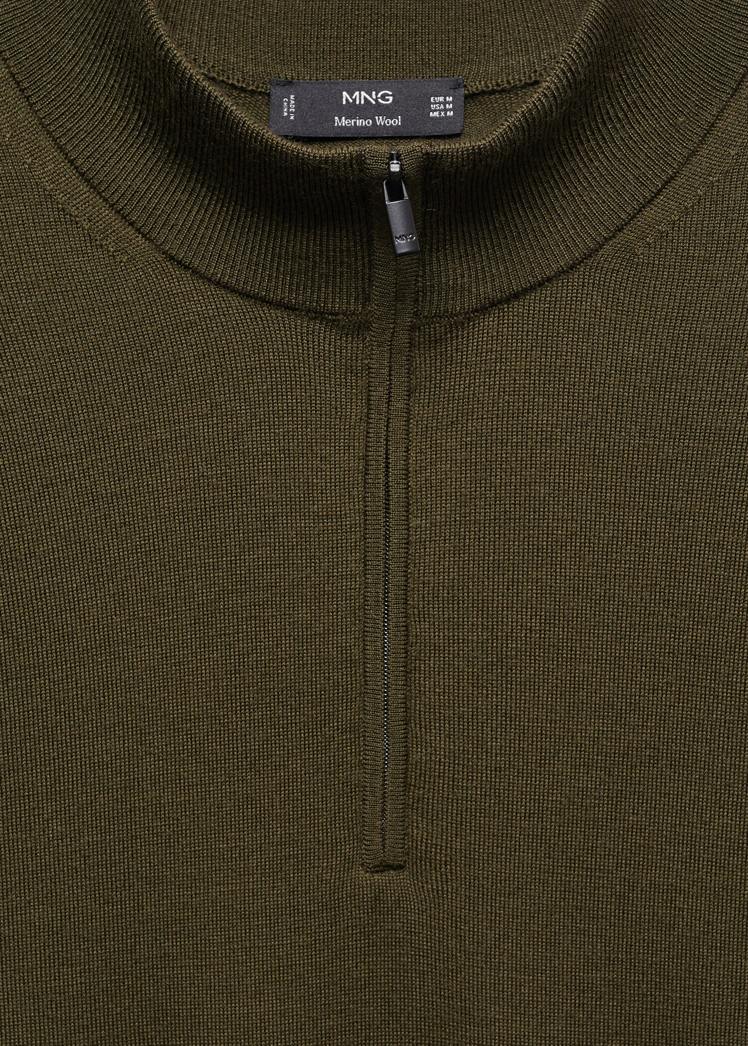 100% merino wool sweater with zipper collar - Details of the article 8