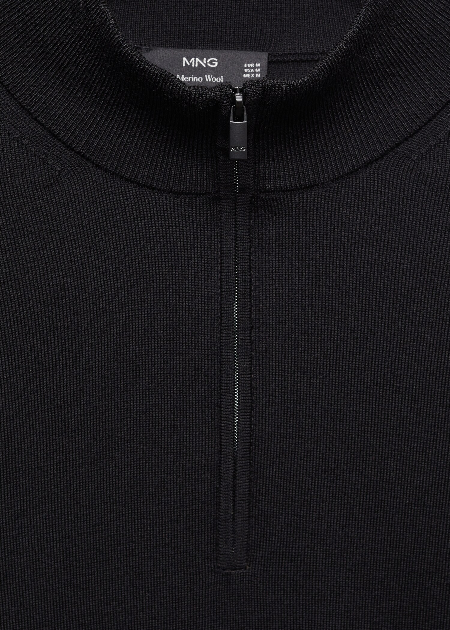 100% merino wool sweater with zipper collar - Details of the article 8
