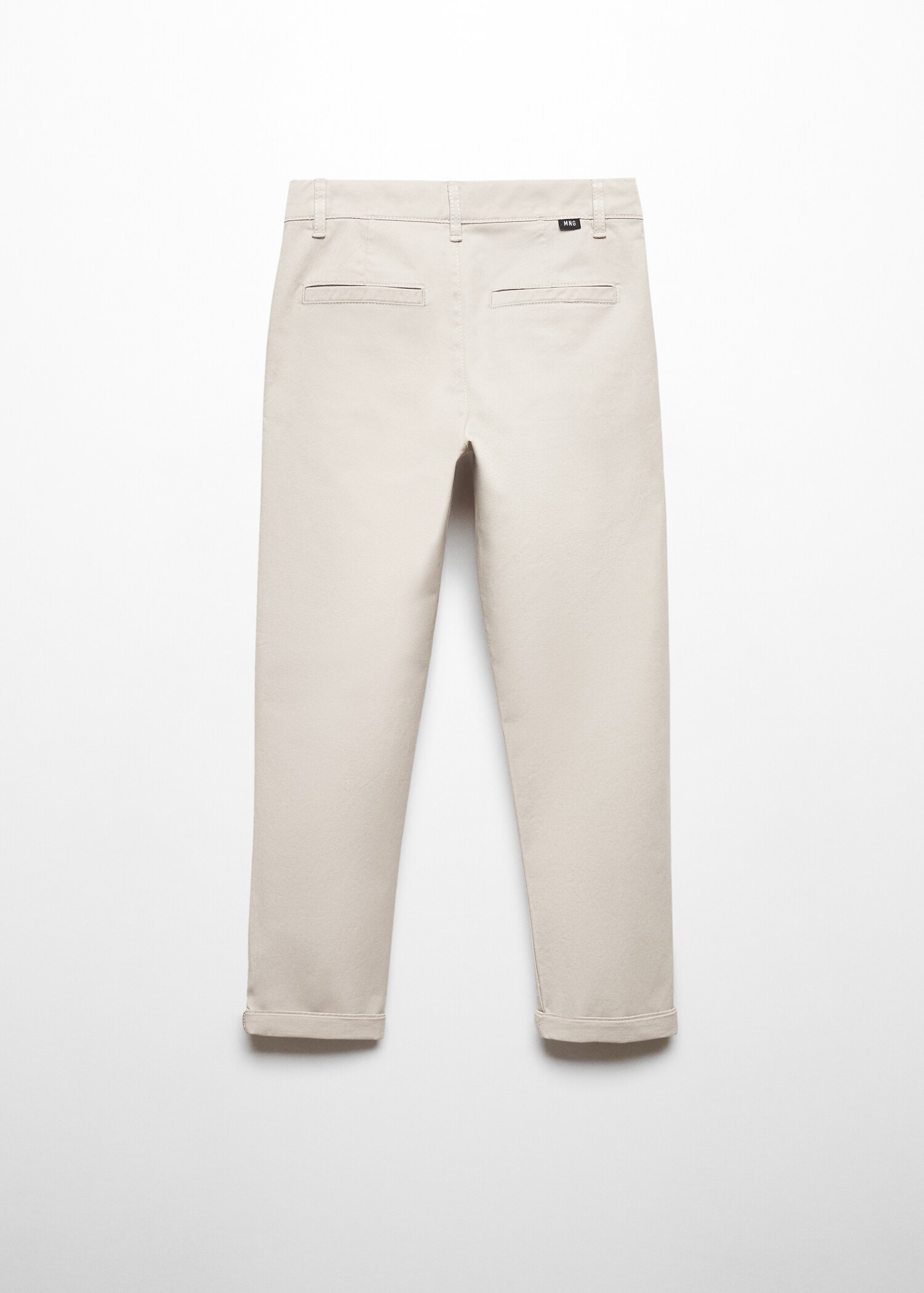 Cotton chinos - Reverse of the article